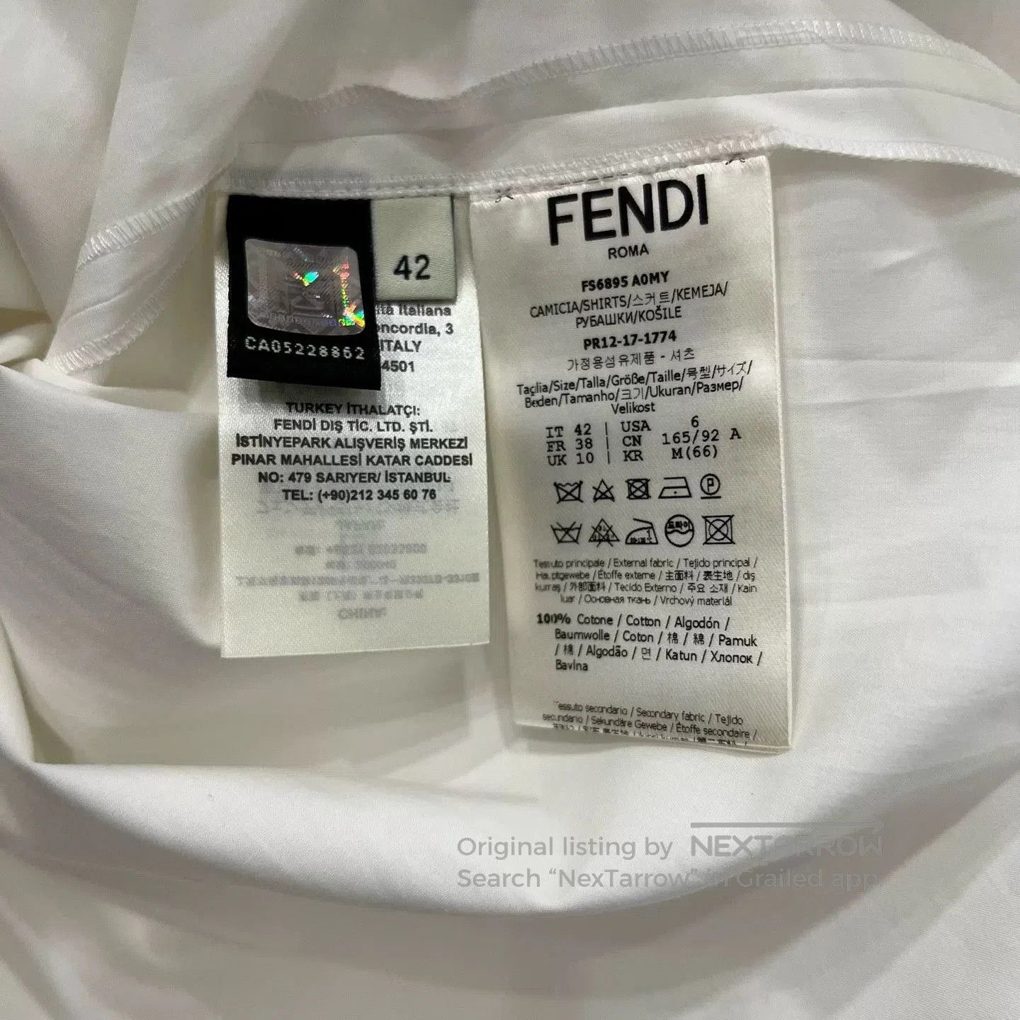 Fendi FENDI White Shirt Size 42. Size US XS / EU 42 / 0 - 6 Thumbnail