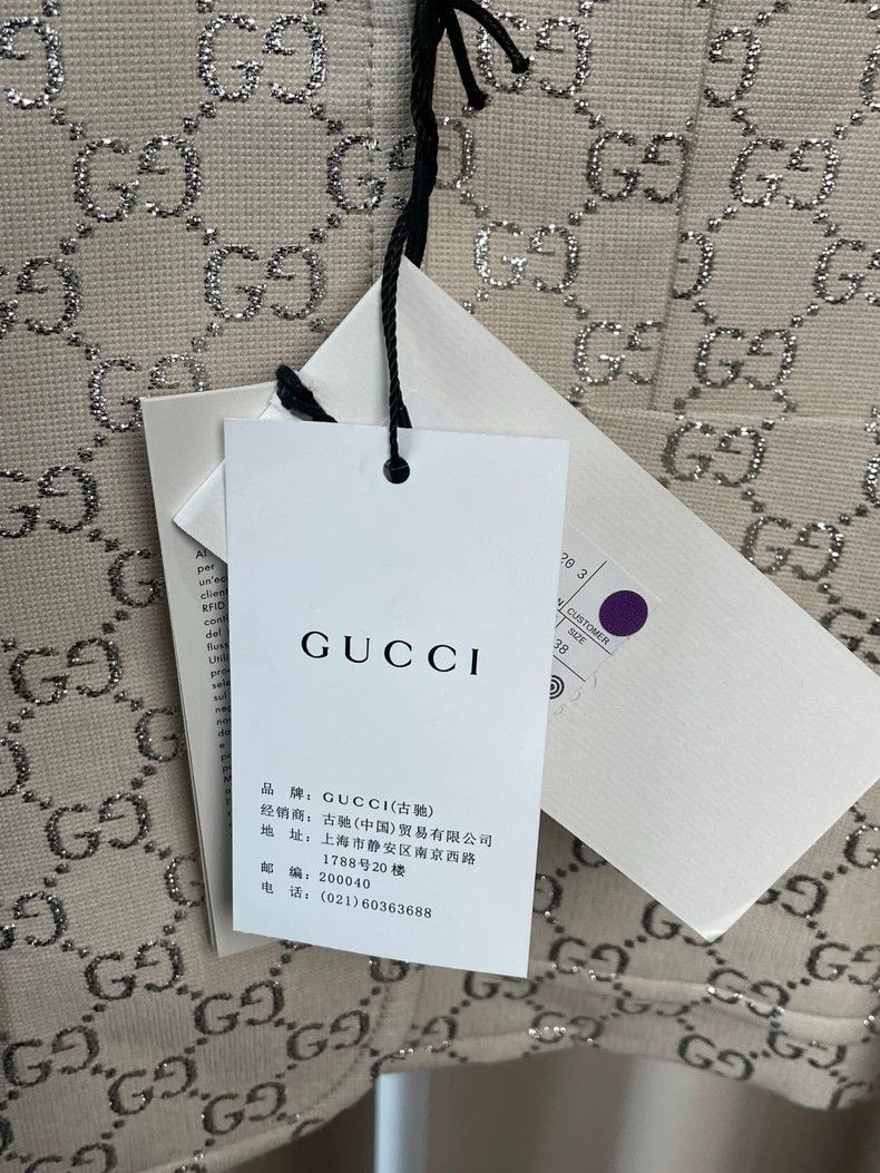 Gucci Gucci Lightweight gg gold and silver silk suit jacket 2501- Size US XS / EU 42 / 0 - 8 Thumbnail