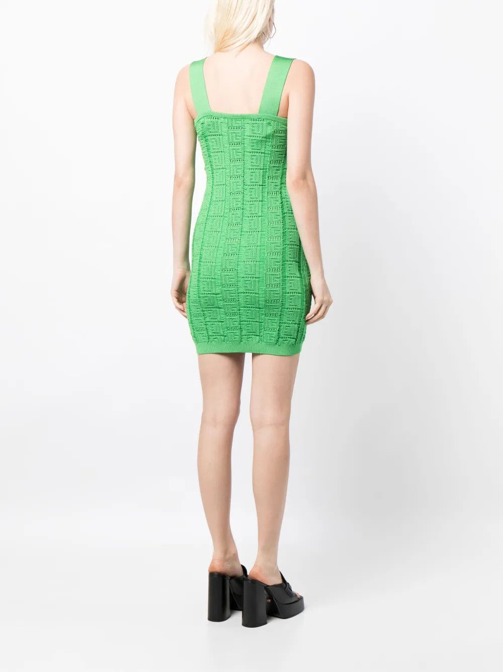 Balmain o1y0525 Mini Dress in Green Size M / US 6-8 / IT 42-44 - 4 Thumbnail