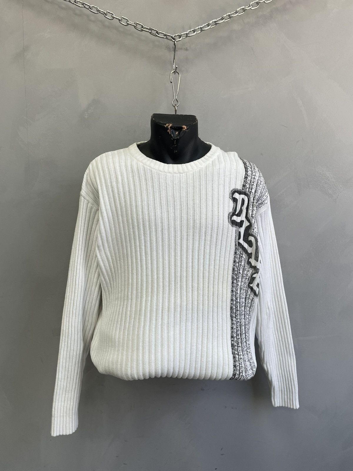 John F. Gee oversized knit sweater gothic y2k kapital style