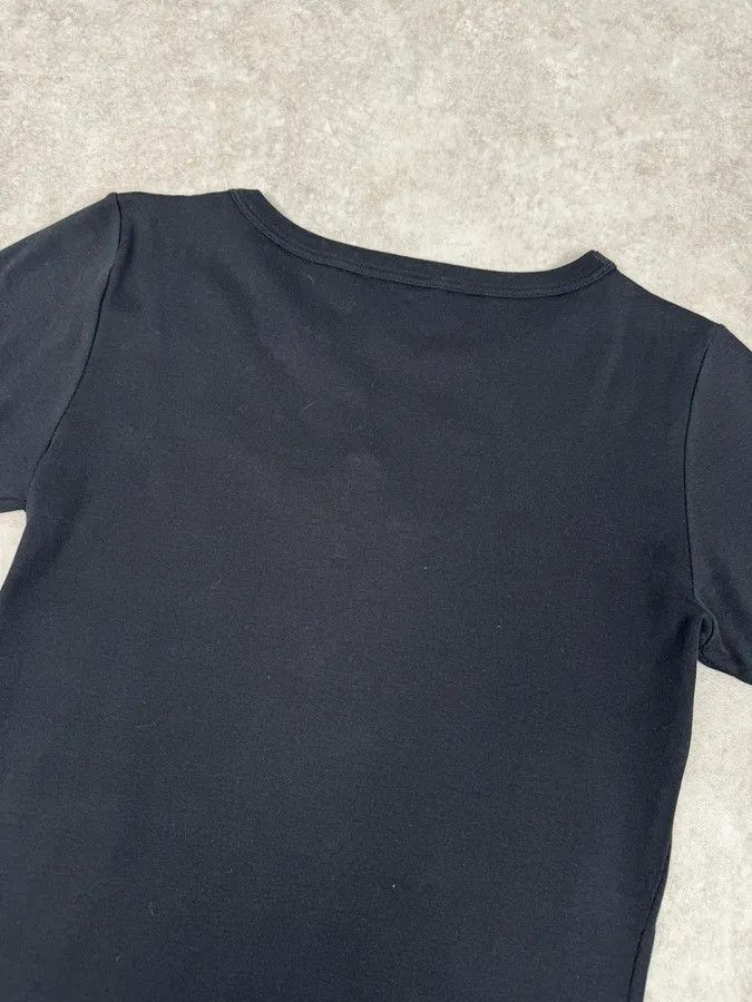 Dolce & Gabbana 2000s Dolce & Gabbana Navy Crystal Cross T-Shirt Size S / US 4 / IT 40 - 6 Thumbnail