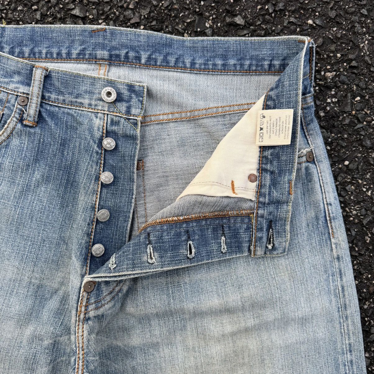 Japanese Brand Vintage EVISU button fly rippep rusty denim Size US 36 / EU 52 - 10 Thumbnail