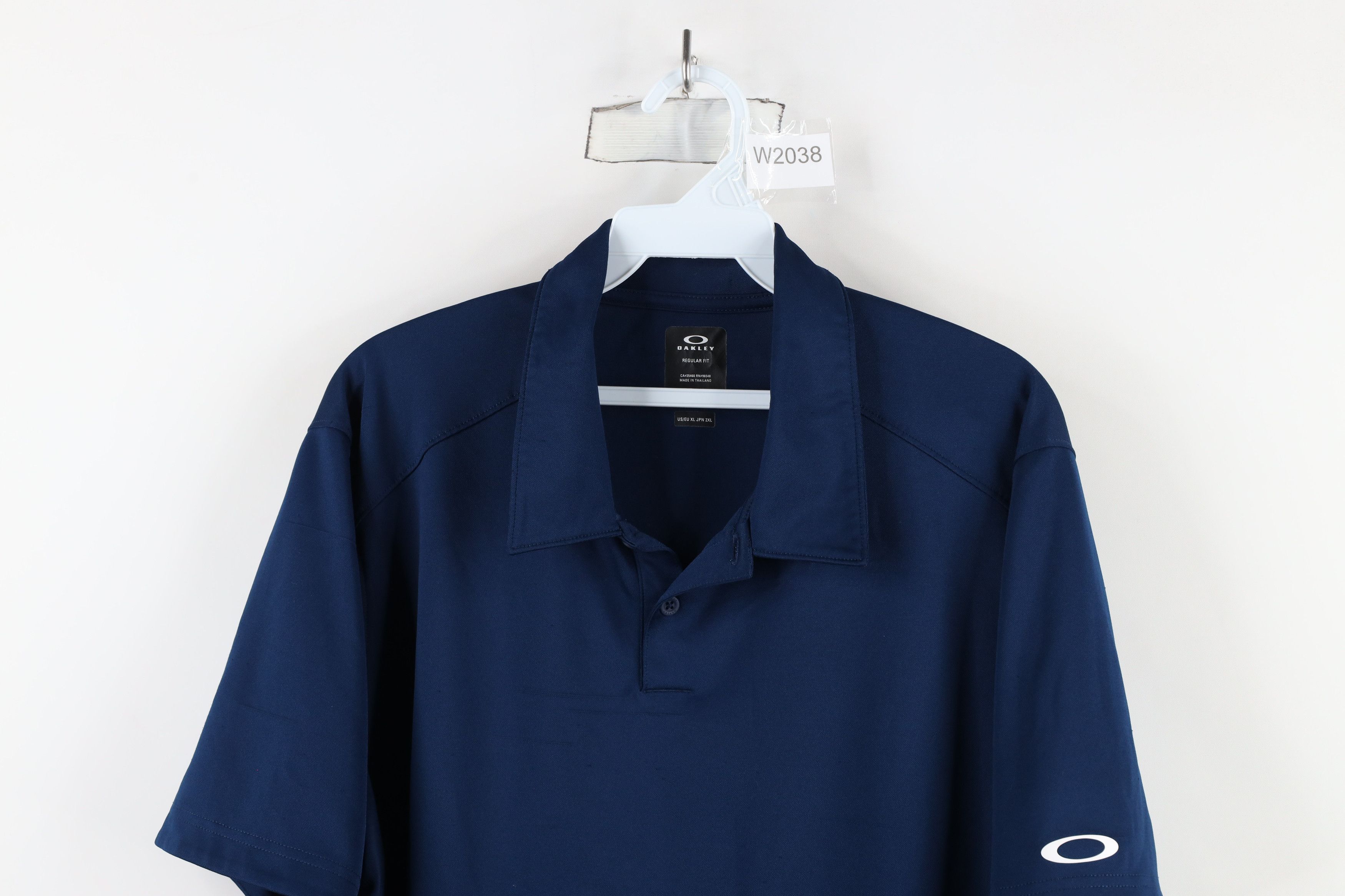 Oakley Vintage Oakley Distressed Spell Out Knit Golf Polo Shirt Size US XL / EU 56 / 4 - 2 Thumbnail