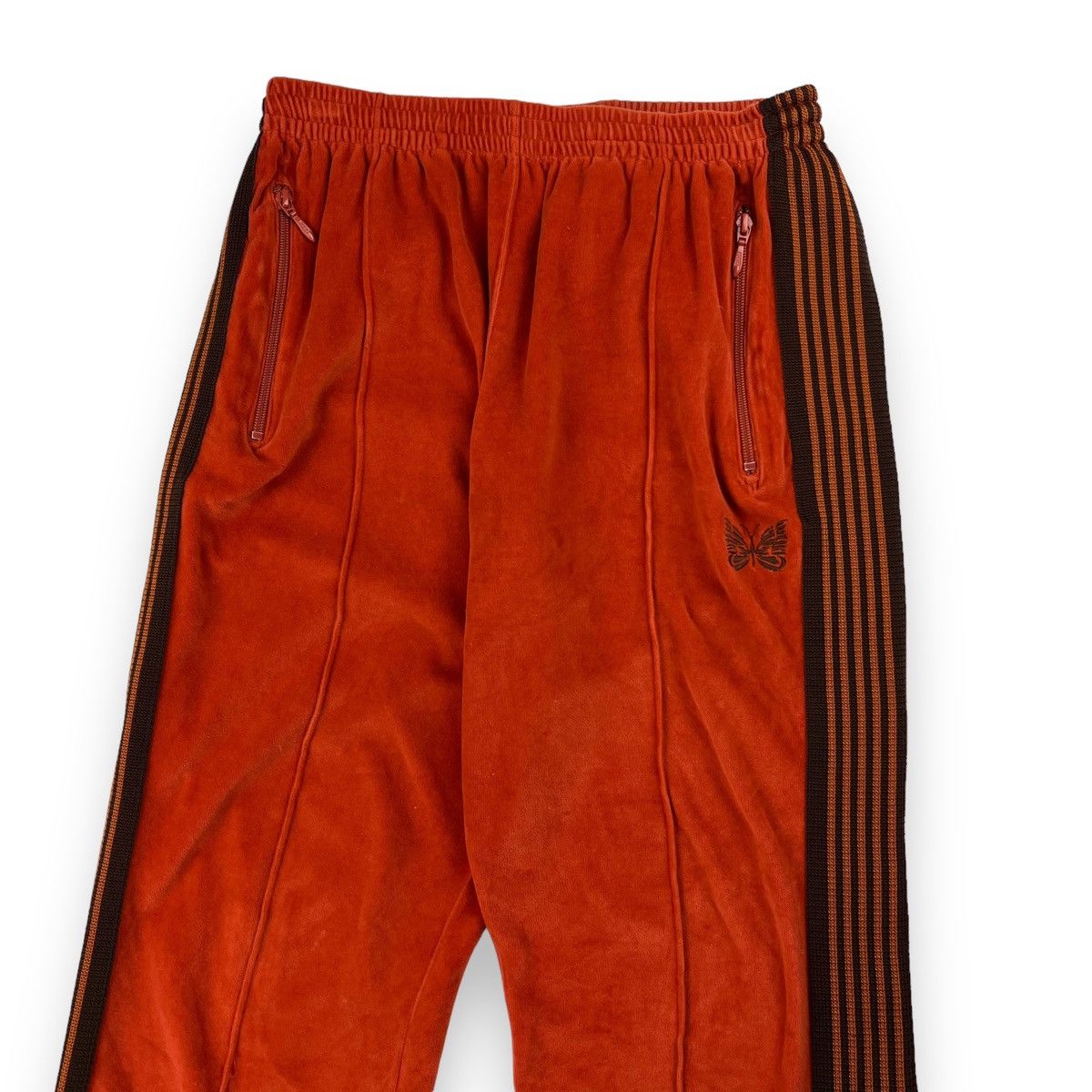 Needles Needles Burnt Orange Velour Cropped Sweatpants Size US 30 / EU 46 - 1 Thumbnail