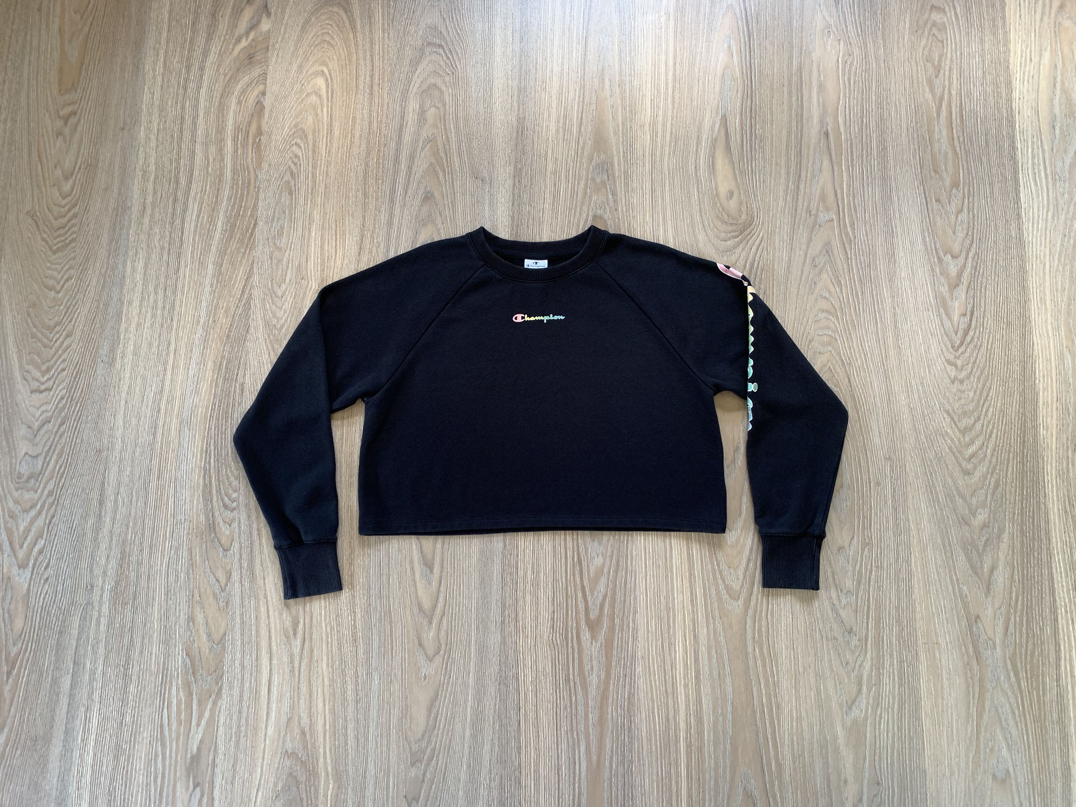 Champion × Vintage Champion Vintage Crop Top Printed Sweatshirt Size S / US 4 / IT 40 - 9 Thumbnail