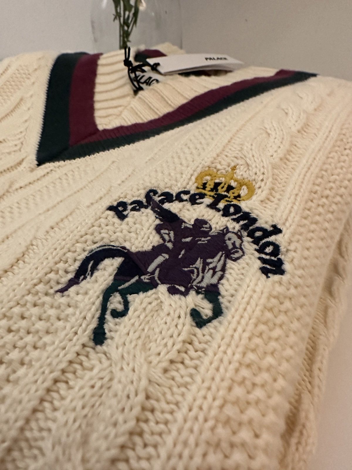 Palace Palace Ecru Cricket Jumper Size US M / EU 48-50 / 2 - 3 Thumbnail