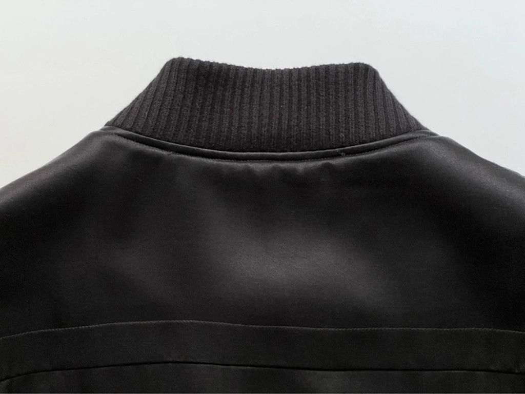 Amiri Amiri Black Silk Bomber Jacket Size US M / EU 48-50 / 2 - 12 Thumbnail