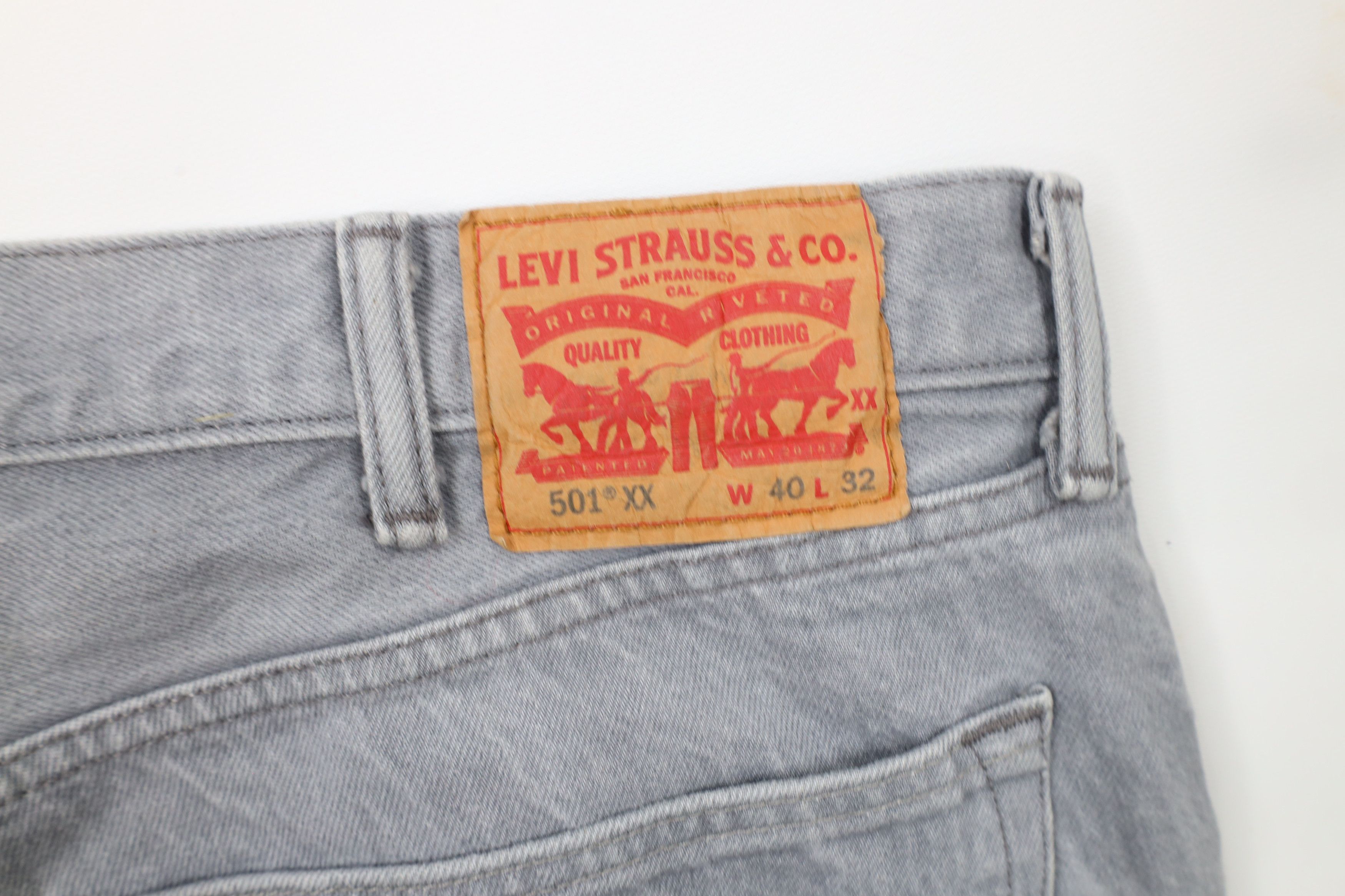 Levi's × Vintage Y2K Levis 501xx Original Fit Button Fly Denim Jeans Gray Size US 40 / EU 56 - 14 Thumbnail