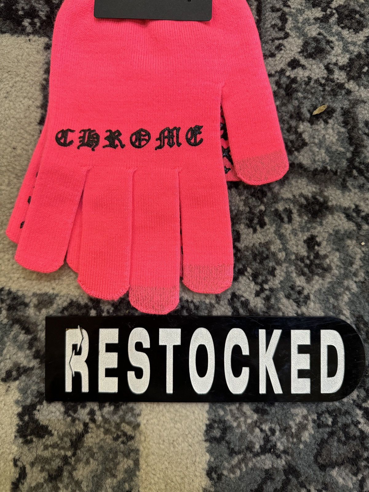 Chrome Hearts New Chrome Hearts Logo Print Work Gloves Size ONE SIZE - 2 Thumbnail
