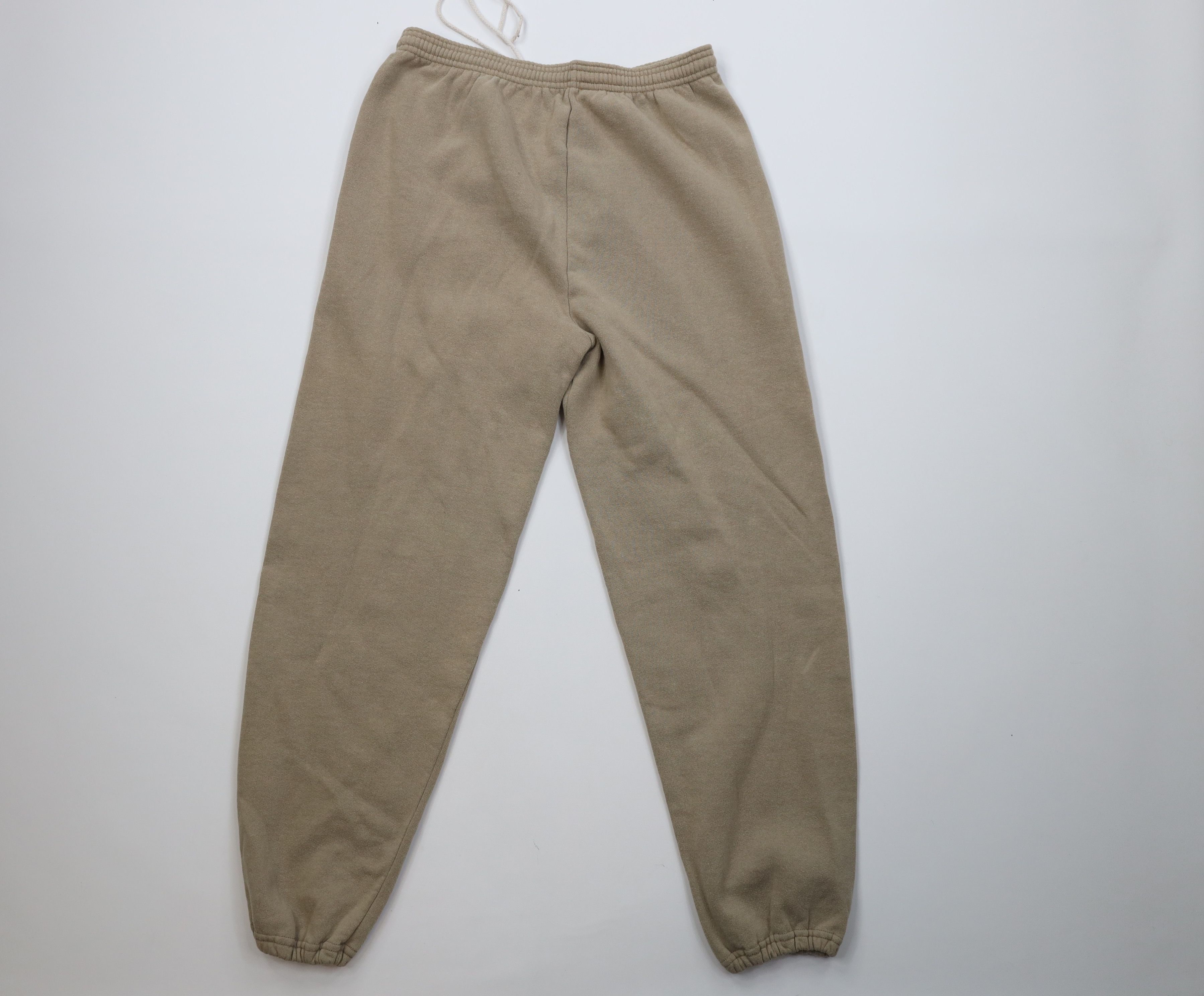 Vintage Vintage 90s Streetwear Sweatpants Joggers Beige Tan USA Size US 38 / EU 54 - 10 Thumbnail