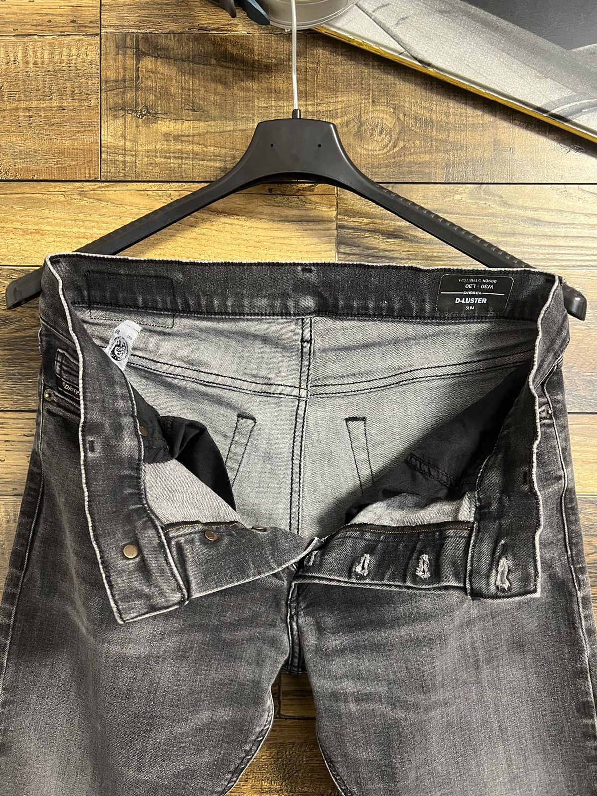 Diesel DIESEL Diesel D-Luster Grey Denim Jeans Slim Fit Stretch Size US 30 / EU 46 - 19 Thumbnail