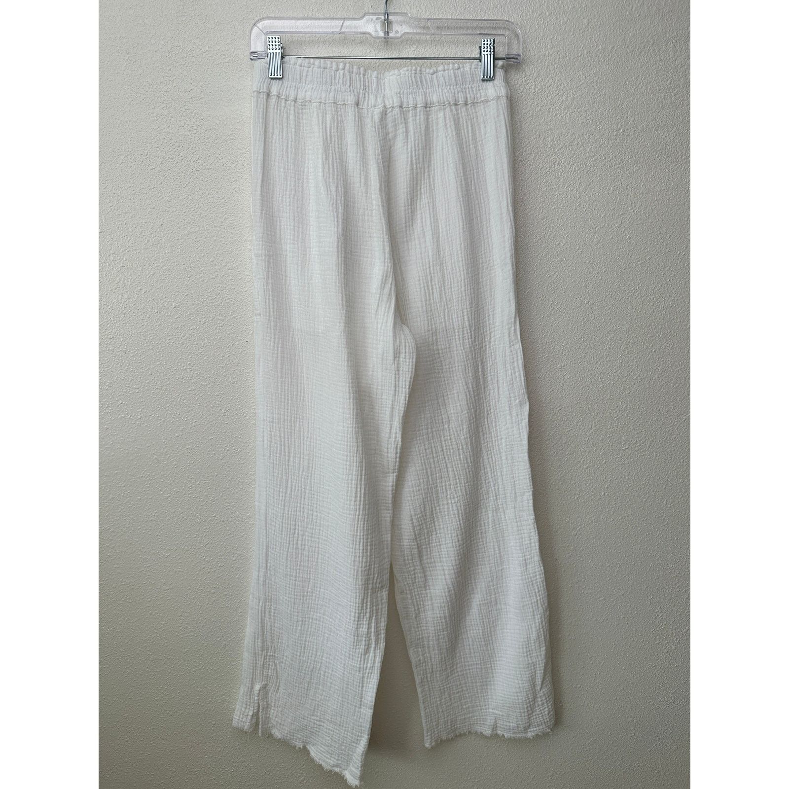 Rails Rails Leon White Gauze Wide Leg Pants Elastic Waist US S Size 25" / US 0 / IT 36 - 6 Thumbnail
