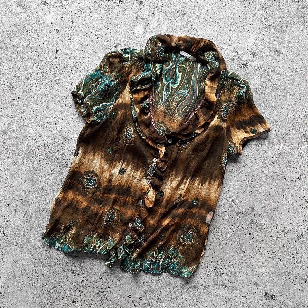Elisa Cavaletti Elly Italia by Elisa Cavaletti Womens SS Blouse Top Shirt Size M / US 6-8 / IT 42-44 - 5 Thumbnail