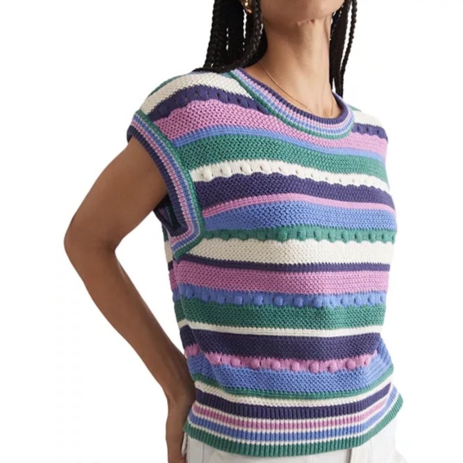 Marine Layer Marine Layer Striped Sweater Vest Size M / US 6-8 / IT 42-44 - 1 Thumbnail