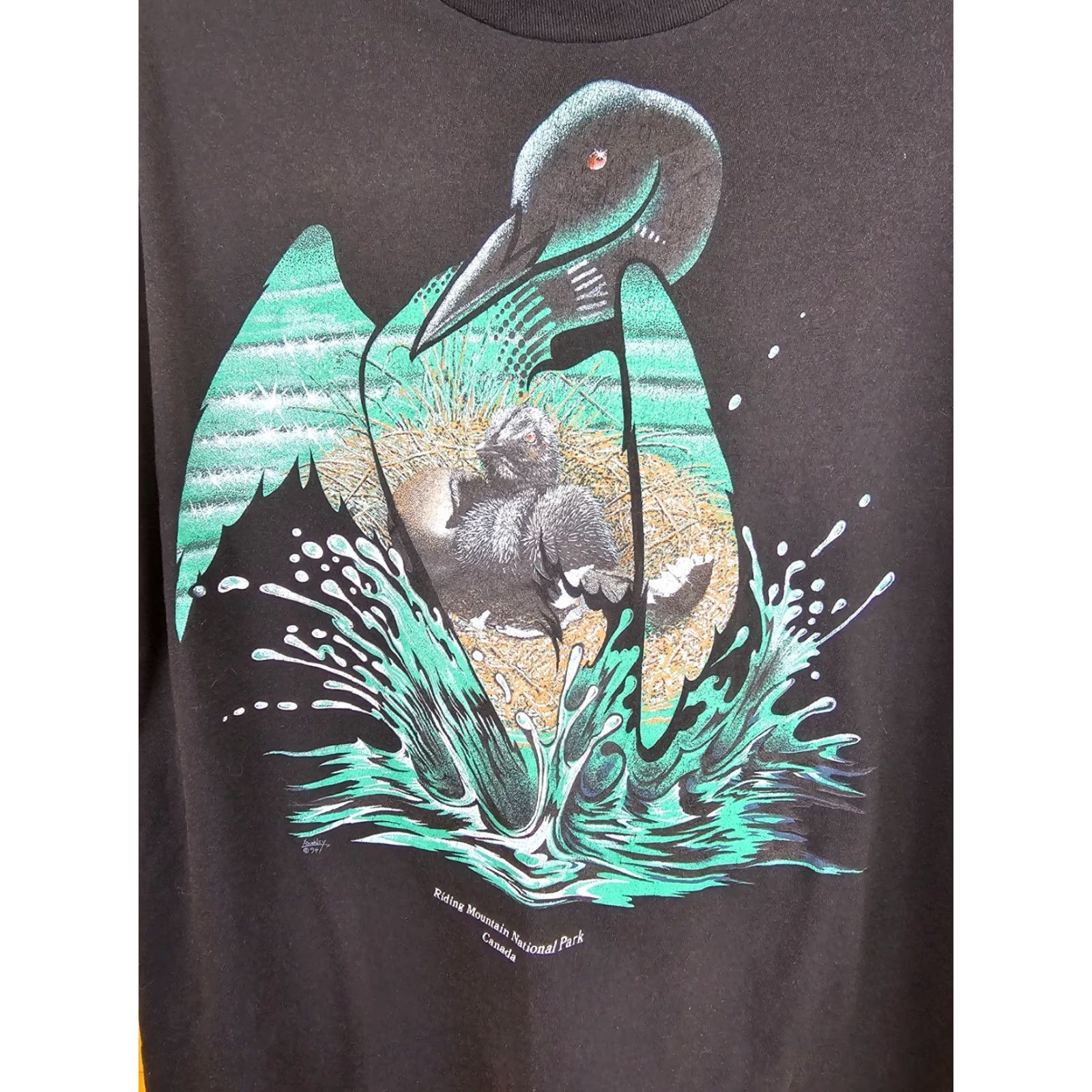 Vintage VINTAGE COMMON LOON BLACK PAPER THIN SINGLE STITCH 50/50 T-SHIRT SZ XLARGE Shirt Mens XL Black 80s Size US XL / EU 56 / 4 - 2 Thumbnail