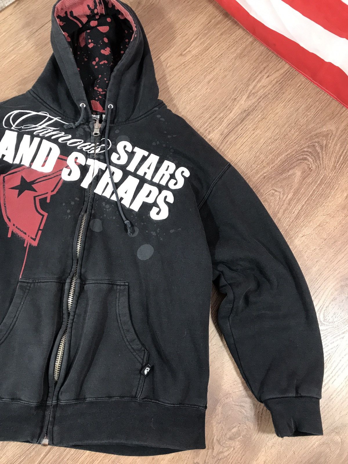 Famous Stars And Straps × Rap Tees × Vintage Vintage Rare Famous Stars & Straps Zip Hoodie Size US XL / EU 56 / 4 - 3 Thumbnail