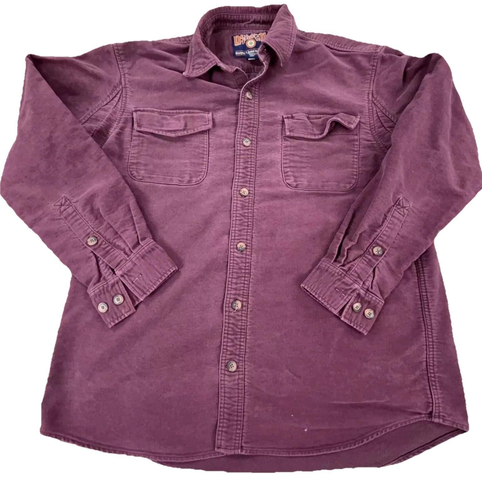 Vintage Duluth Shirt Men Large Maroon Button Up Chamois Cloth Heavy Outdoor Camp Hiking Size US L / EU 52-54 / 3 - 2 Thumbnail