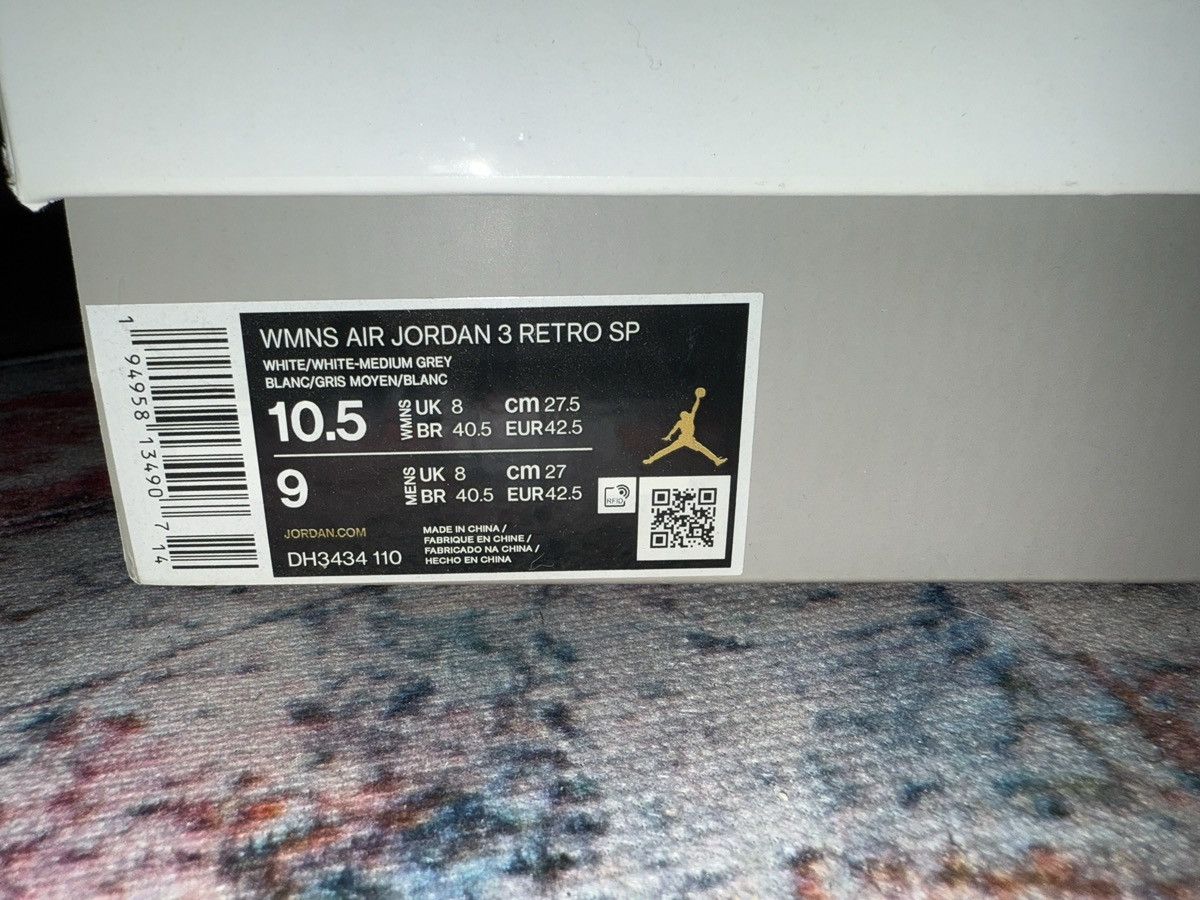 A Ma Maniere × Jordan Brand A Ma Maniére x Air Jordan 3 Size 9US Size US 9 / EU 42 - 8 Thumbnail