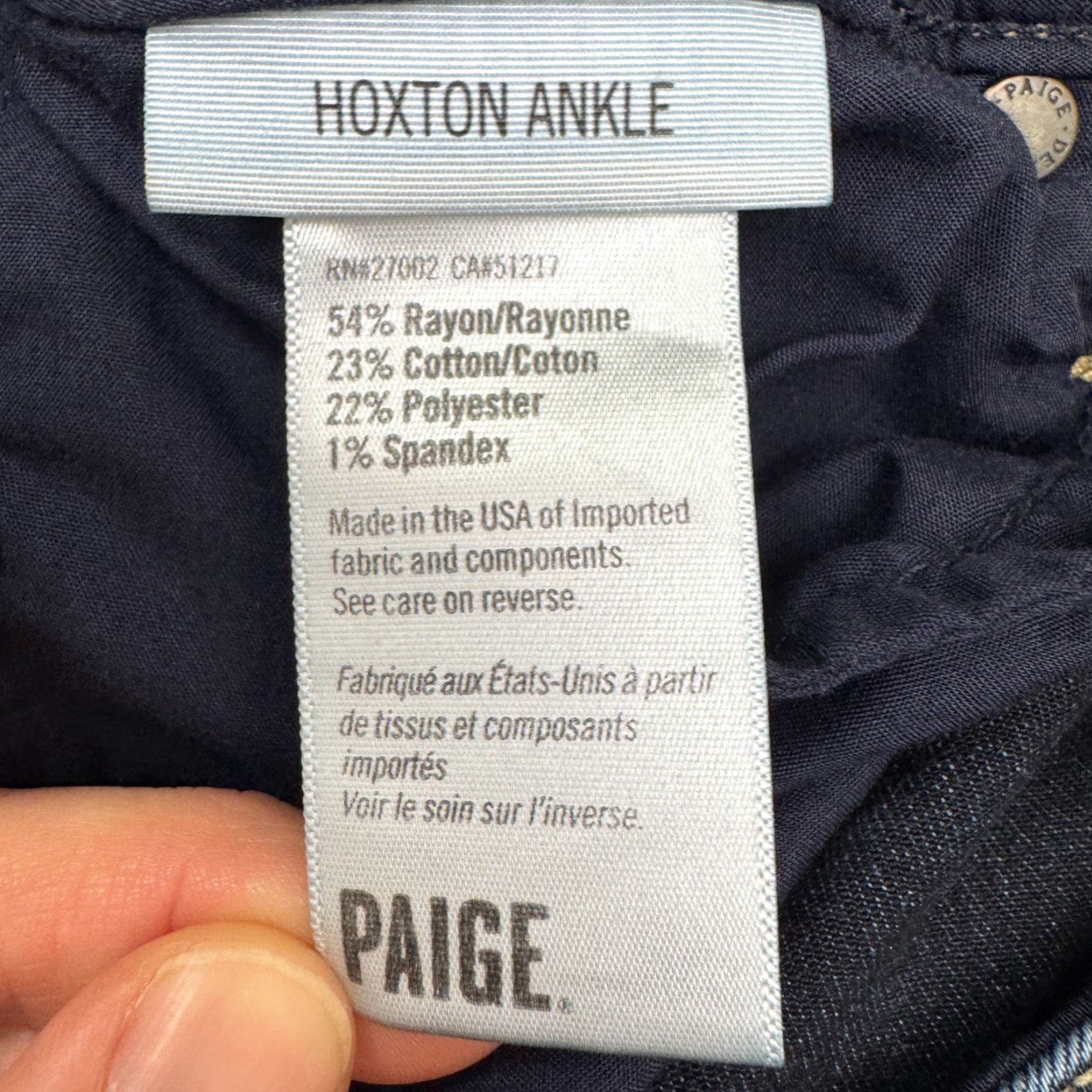 Paige VINTAGE Paige Hoxton Ankle Jeans Womens 28 Dark Wash Streetwear Casual 90s Denim Size 28" / US 6 / IT 42 - 7 Thumbnail