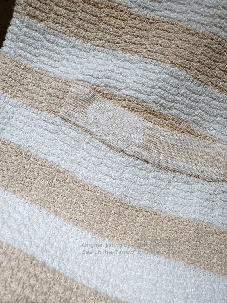 Chanel Chanel 19P Spring and Summer Preview Beige Striped Vest Dr Size XS / US 0-2 / IT 36-38 - 6 Thumbnail