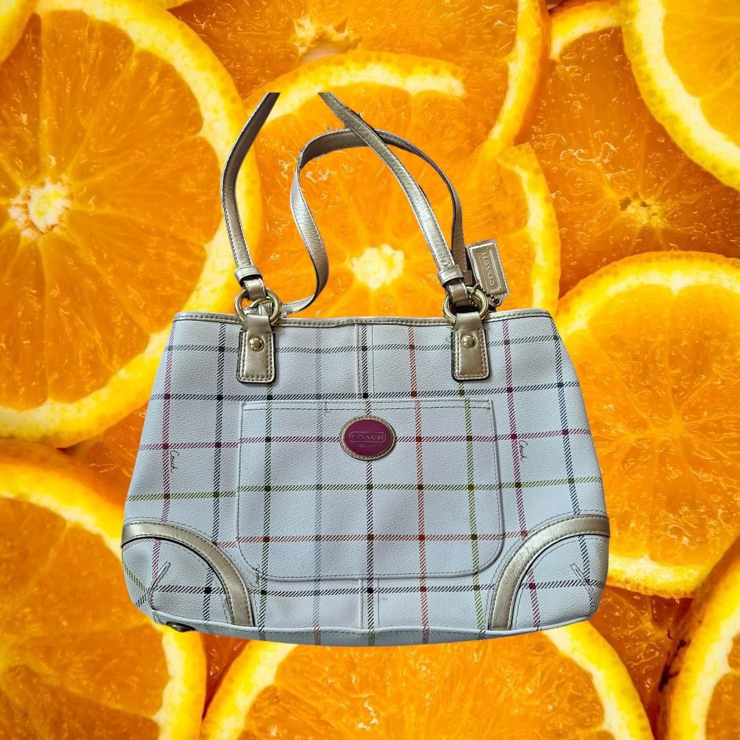 Coach Coach Peyton Tattersall Plaid Tote Size ONE SIZE - 1 Thumbnail