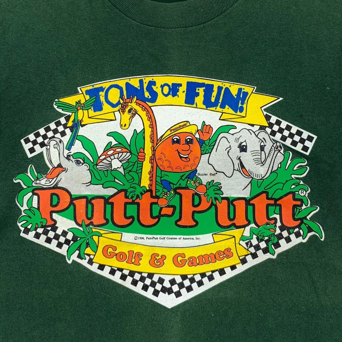 Hanes Vintage 1996 PUTT PUTT VIDEO GAMES Golf Courses Tee Shirt Size US S / EU 44-46 / 1 - 3 Thumbnail