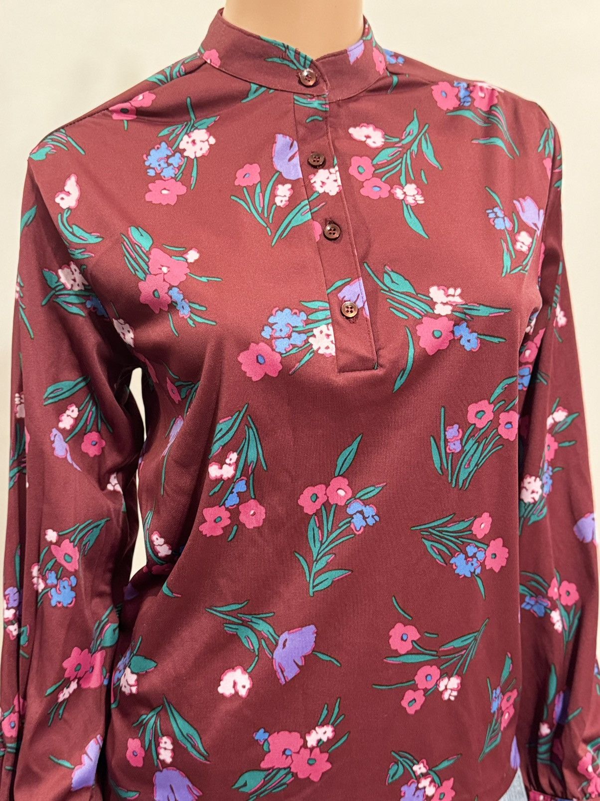Vintage 1970’s Floral Print Shirt Size S / US 4 / IT 40 - 3 Thumbnail