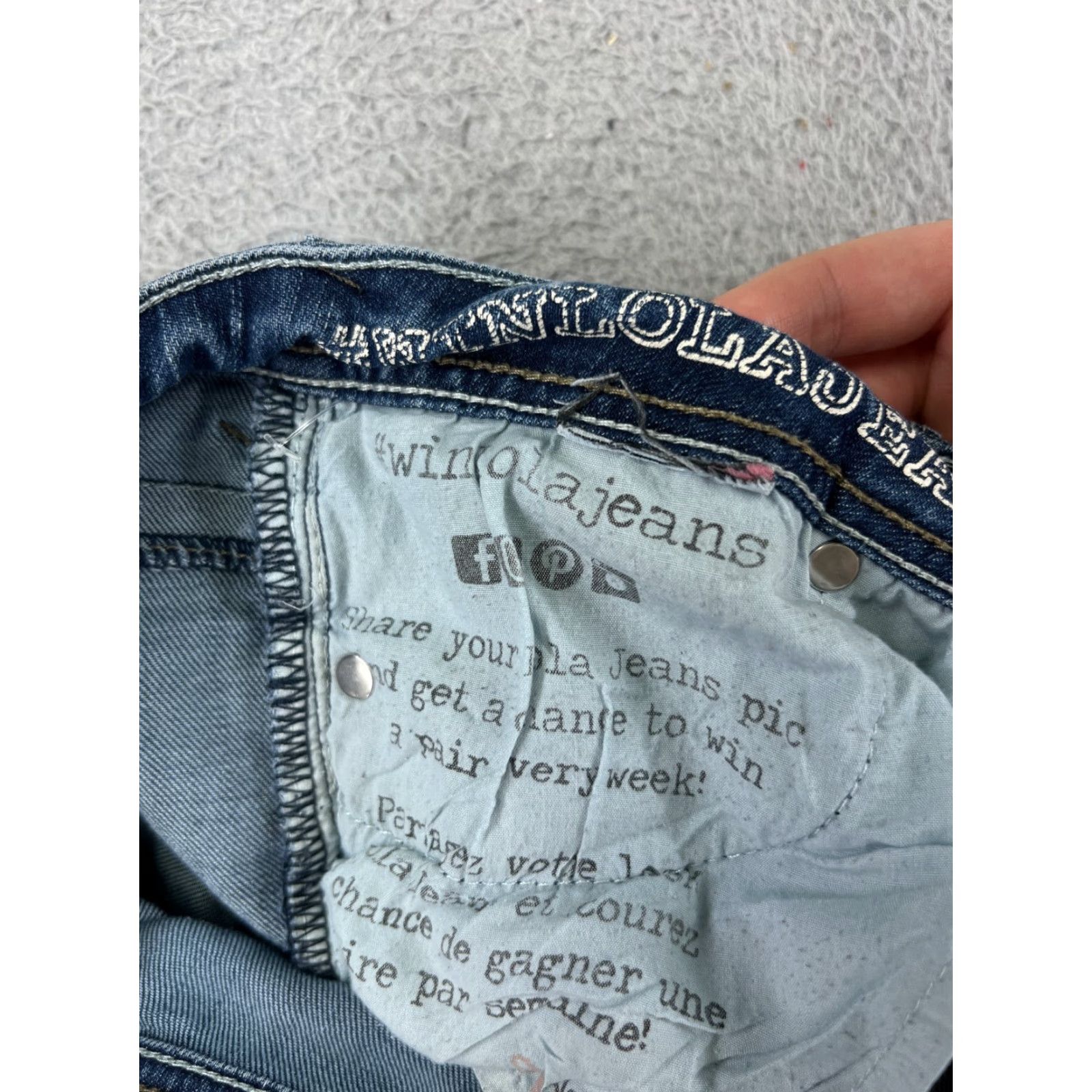 Vintage Lola Jeans Jeans Womens 26 Blue Denim Bootcut Adele KCB Low Rise Raw Hem Distressed 5-Pocket Style Cowboy Southwestern Designer Mens? Size 26" / US 2 / IT 38 - 4 Thumbnail