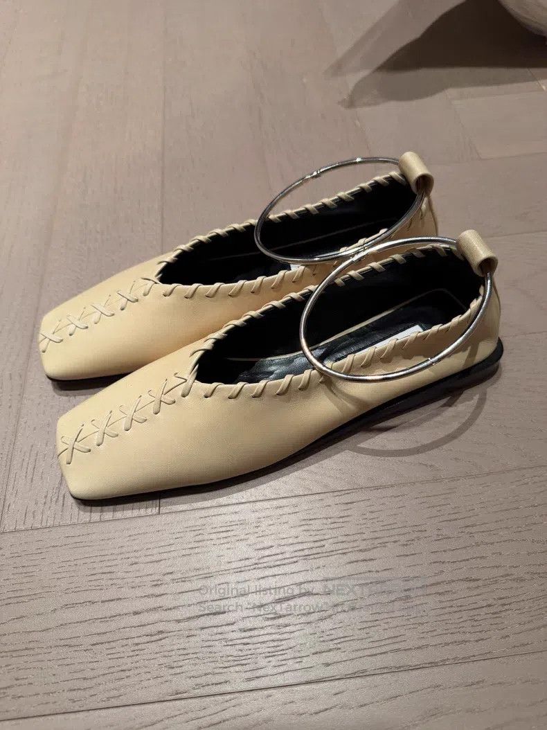 Jil Sander Jil Sander Beige Round Buckle Shoes Size US 6.5 / IT 36.5 - 2 Thumbnail