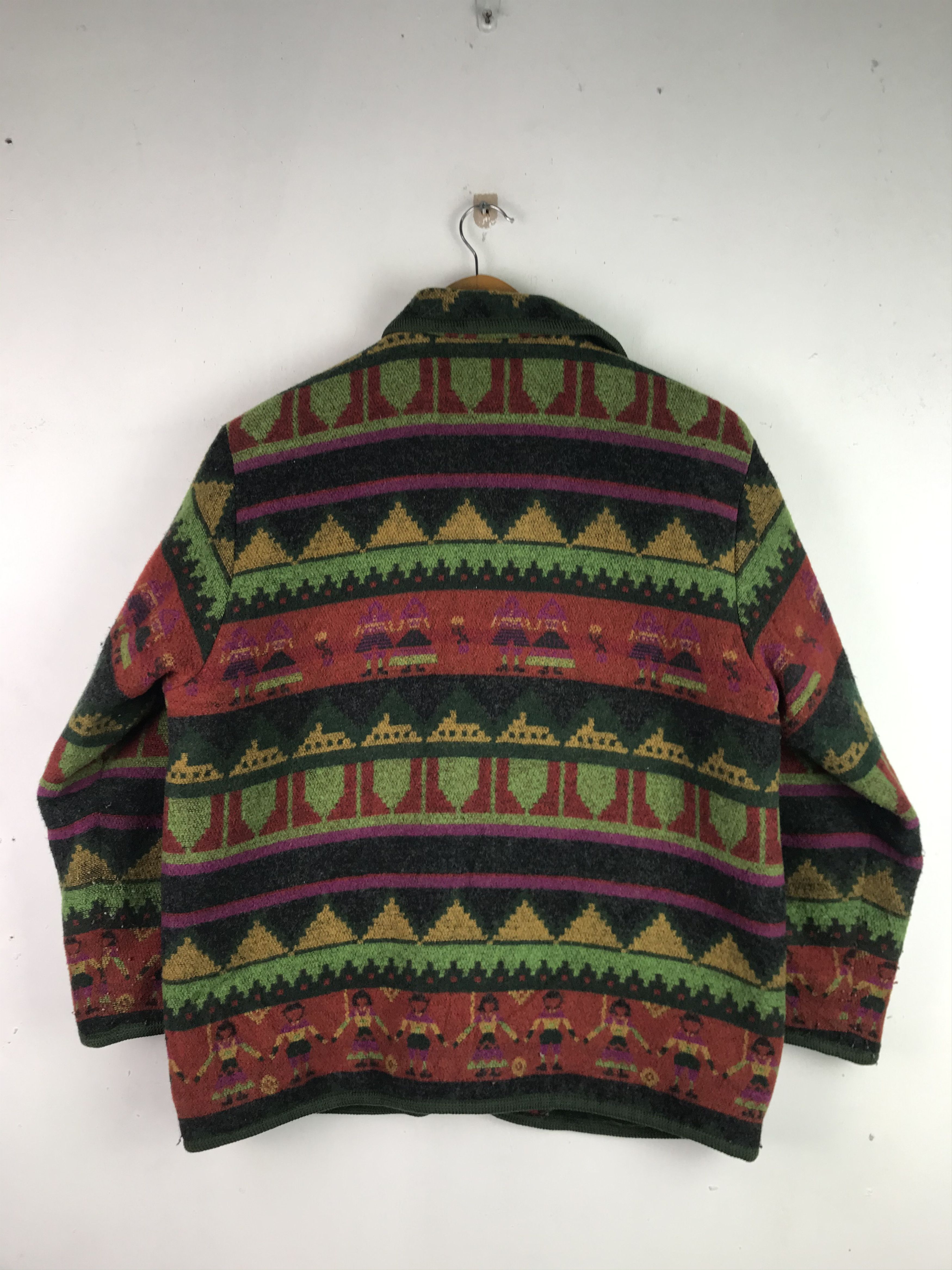 Japanese Brand × Vintage Vintage Navajo Art Wool Jacket Full Button Size US M / EU 48-50 / 2 - 2 Thumbnail