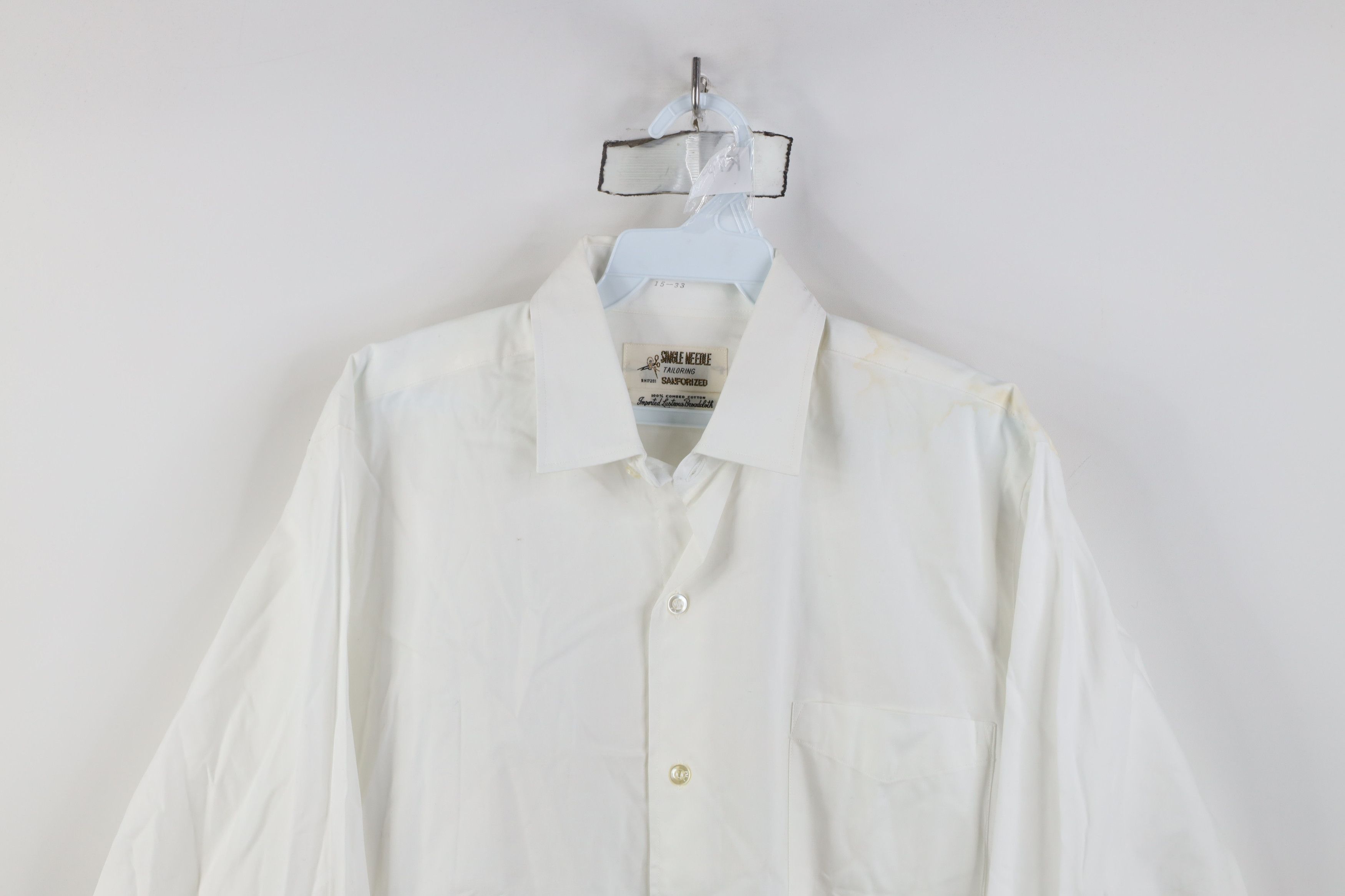 Vintage Deadstock Vintage 50s 60s Broadcloth Button Shirt Japan Size US M / EU 48-50 / 2 - 2 Thumbnail