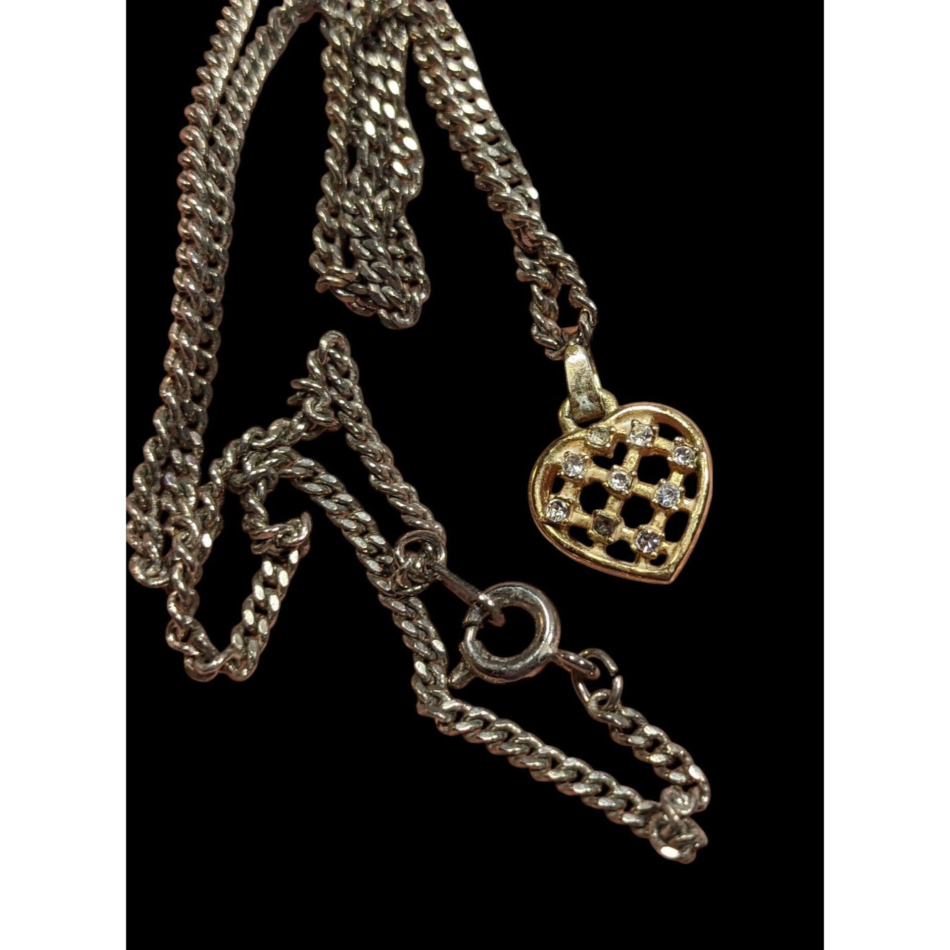 Other Minimalist Coquette Lattice Heart Pendant Necklace Gold Tone Size ONE SIZE - 3 Thumbnail