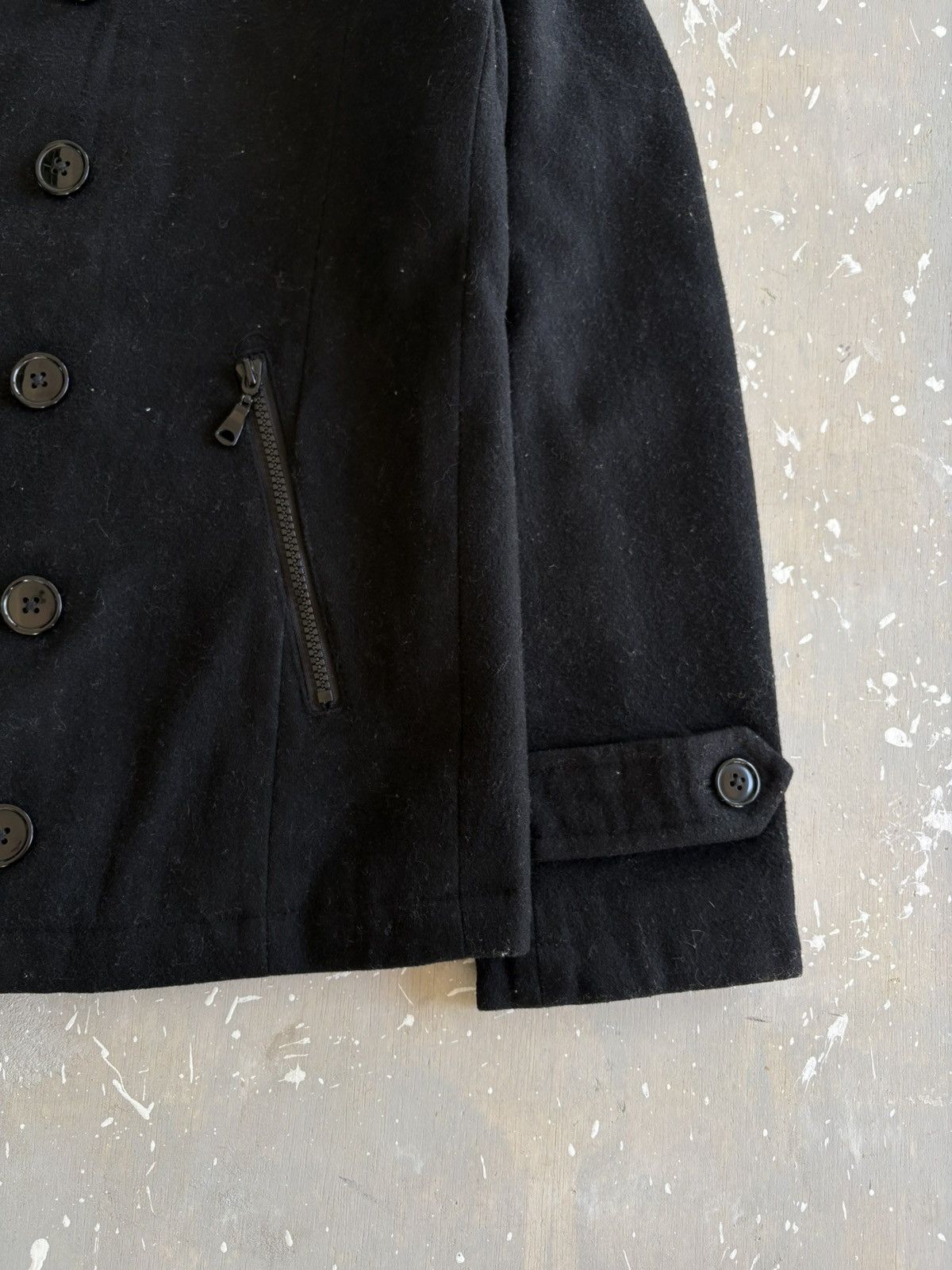 semanticdesign Semantic Design Black Double Breasted Wool Pea Coat Jacket Size US M / EU 48-50 / 2 - 6 Thumbnail