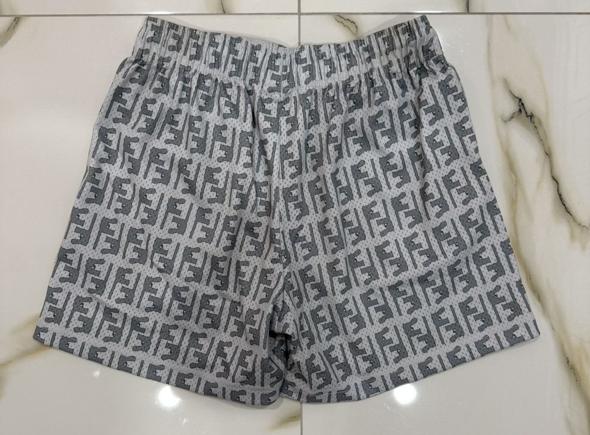 Bravest Studios Bravest Studios “Fendi” Gun White Mesh Shorts Size Medium Size US 32 / EU 48 - 2 Thumbnail