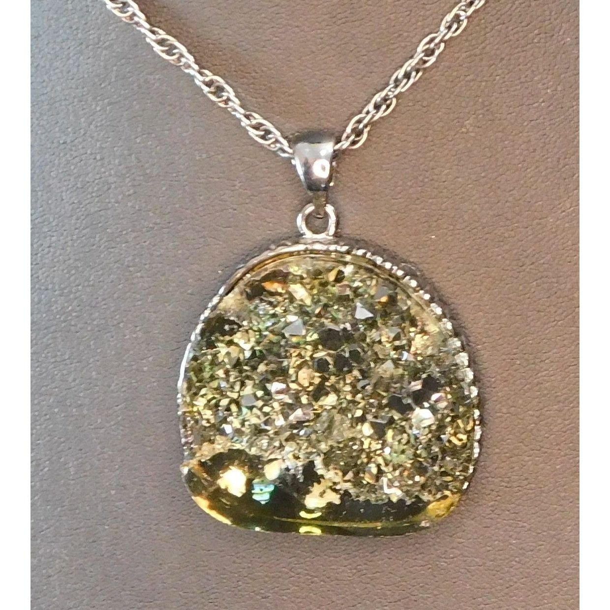 Other Nature Inspired Large Faux Druzy Pendant Necklace Size ONE SIZE - 7 Thumbnail