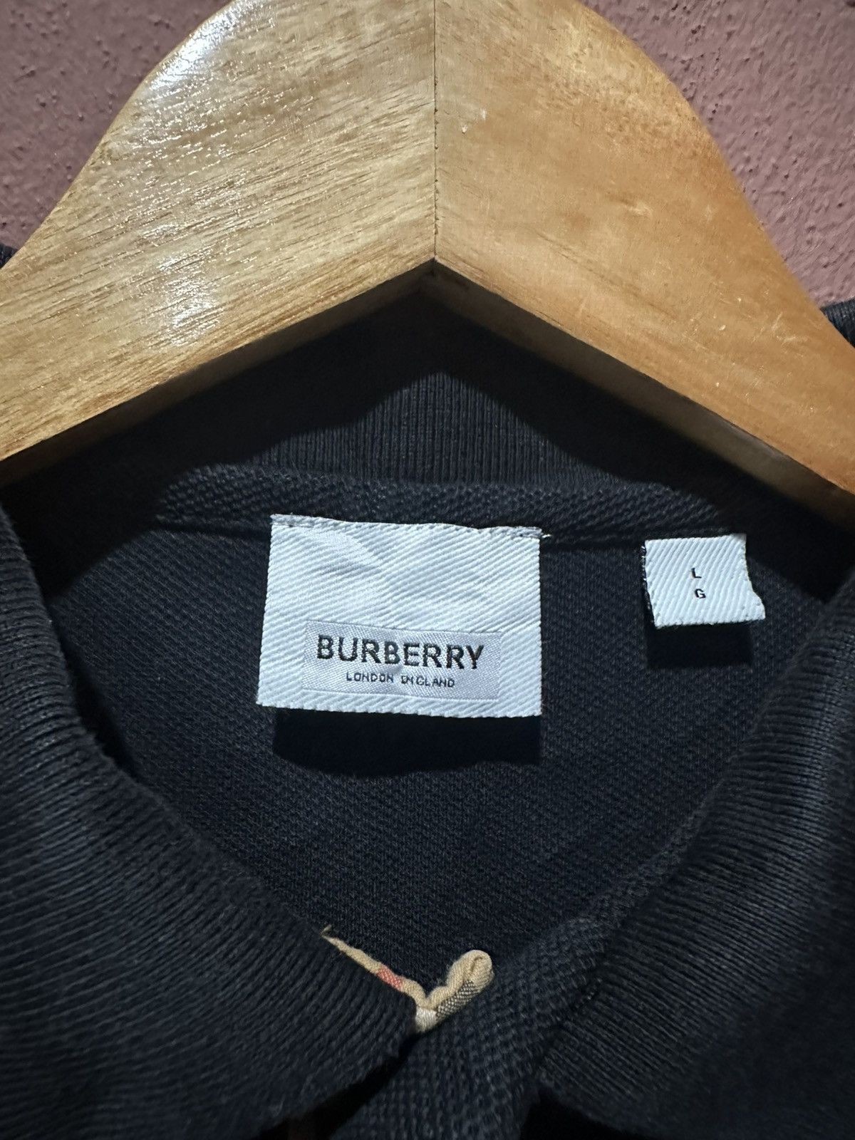 Burberry × Vintage Burberry Eddie Core Polo L Black Size US L / EU 52-54 / 3 - 2 Thumbnail