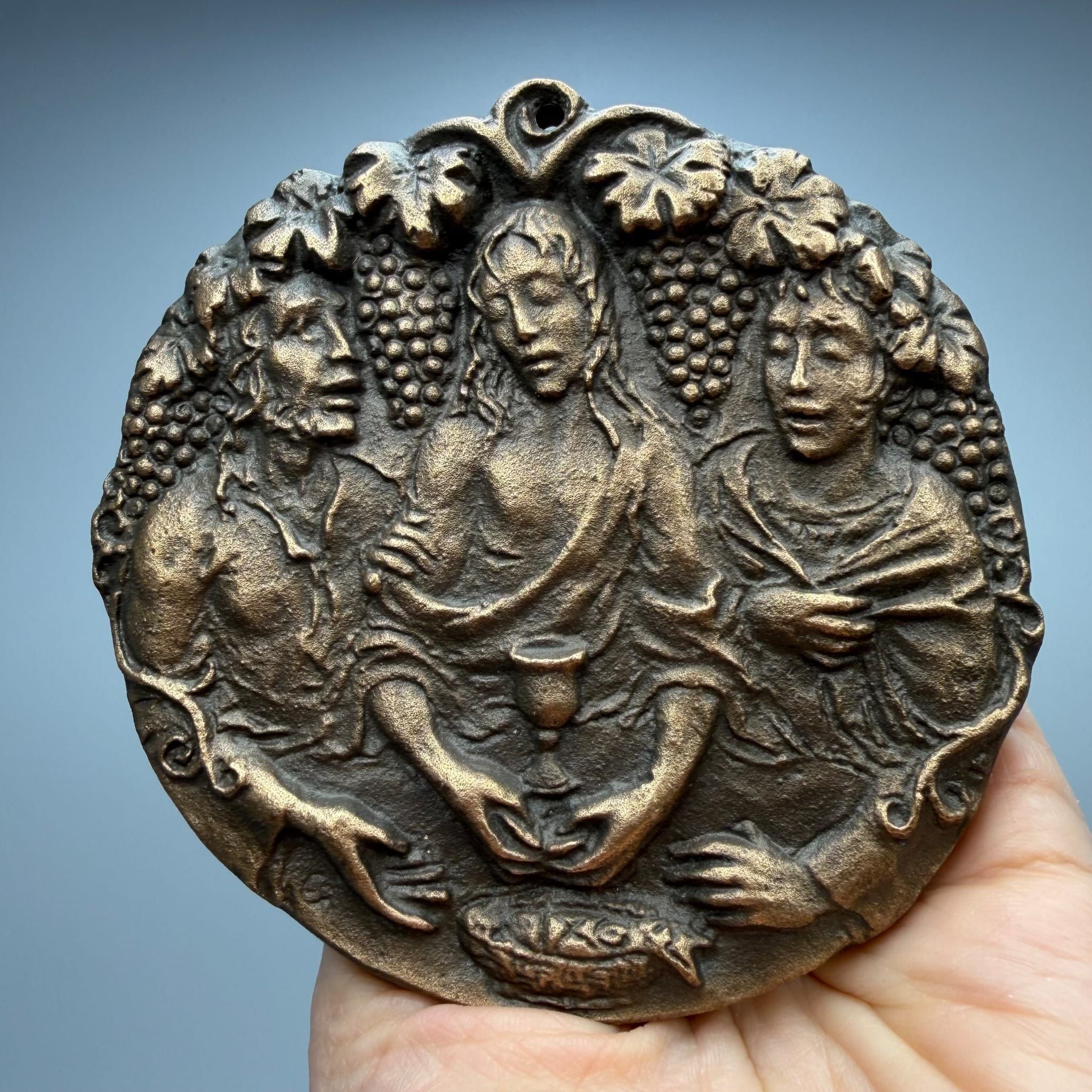 Vintage Vintage Bronze Last Supper Wall Plaque Relief - Christian Size ONE SIZE - 1 Thumbnail