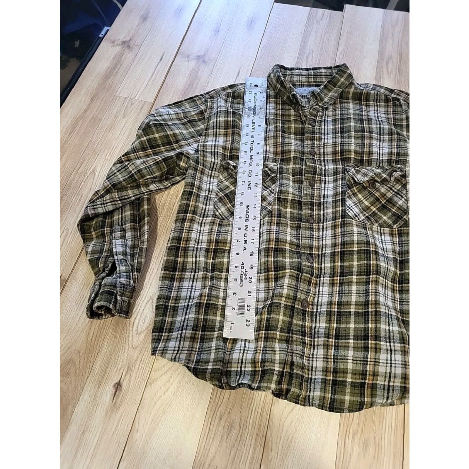 Vintage Rugged Exposure Shirt 2XL Green Plaid Flannel Button-Up Casual Workwear Mens 46 in Chest Long Sleeve Cotton Size US XXL / EU 58 / 5 - 2 Thumbnail