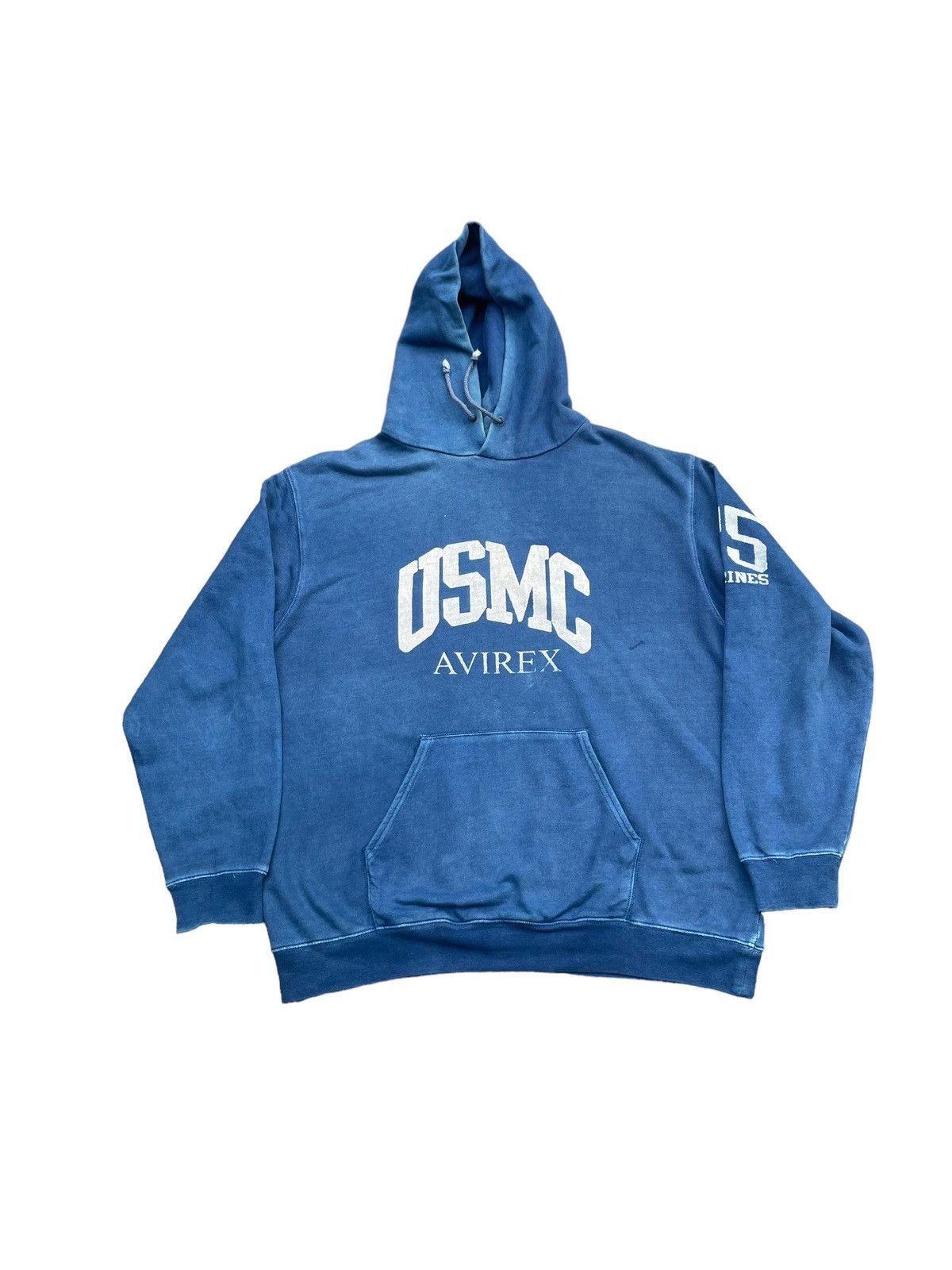 Avirex Avirex Usmc Faded Wash Hoodie Size US XL / EU 56 / 4 - 1 Thumbnail