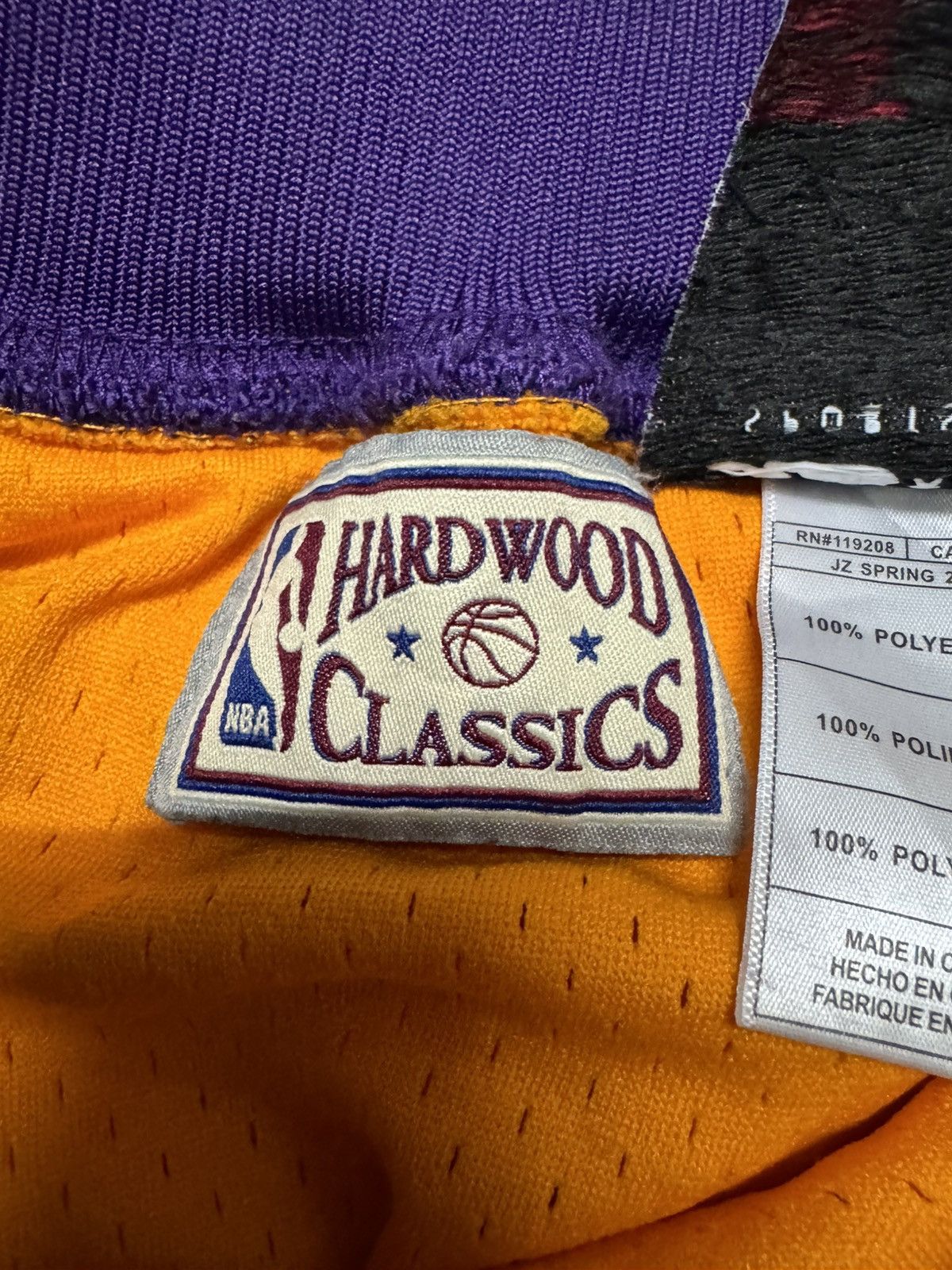 NBA 💥JUST x DOM MITCHELL & NESS LAKERS SHORT NBA JERSEY Size US 36 / EU 52 - 10 Thumbnail