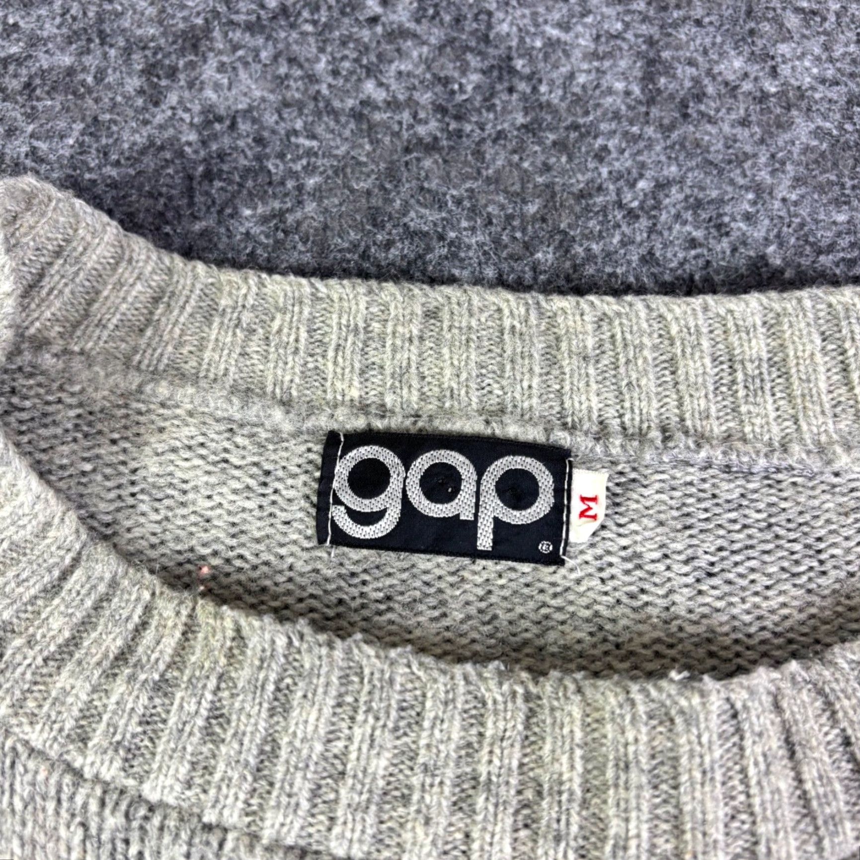 Gap VINTAGE Gap Crewneck Sweater Mens M Gray Knit Long Sleeve Pullover Shirt City 80s Casual Mens Size US M / EU 48-50 / 2 - 3 Thumbnail