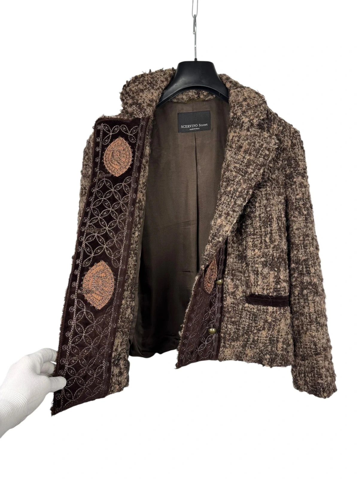 Ermanno Scervino Scervino Street Wool Alpaca Tweed Jacket size I42 US8 Size M / US 6-8 / IT 42-44 - 14 Thumbnail