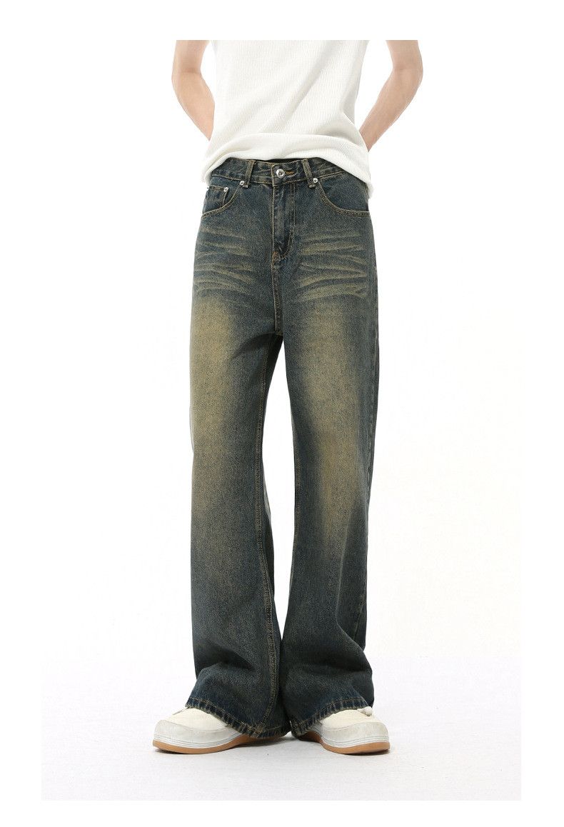 Japanese Brand × Jean American street retro distressed straight loose jeans Size US 32 / EU 48 - 2 Thumbnail