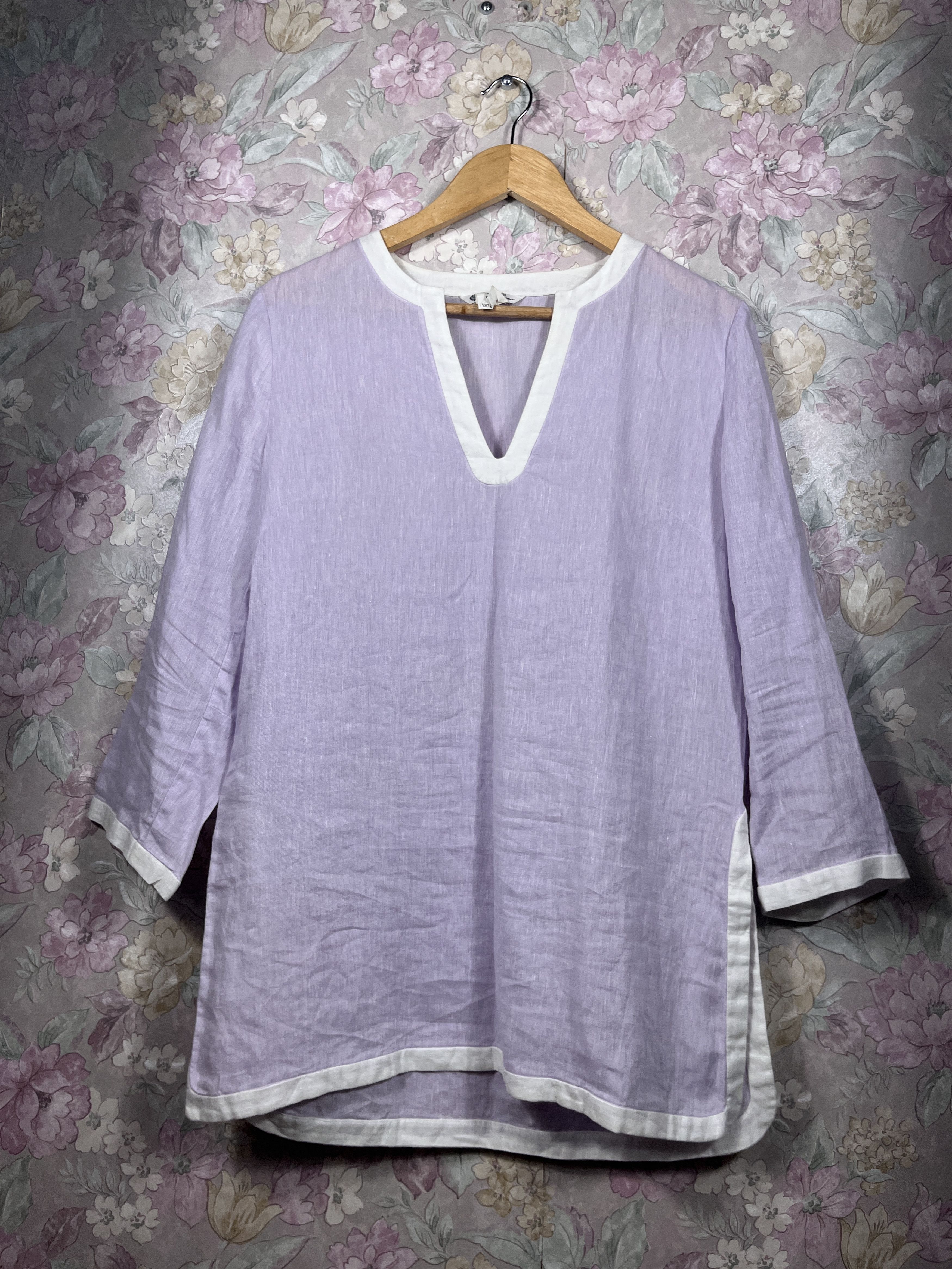 Loro Piana Loro Piana 100% Linen Lavander Pink Shirt tunic Blouse Size M / US 6-8 / IT 42-44 - 2 Thumbnail