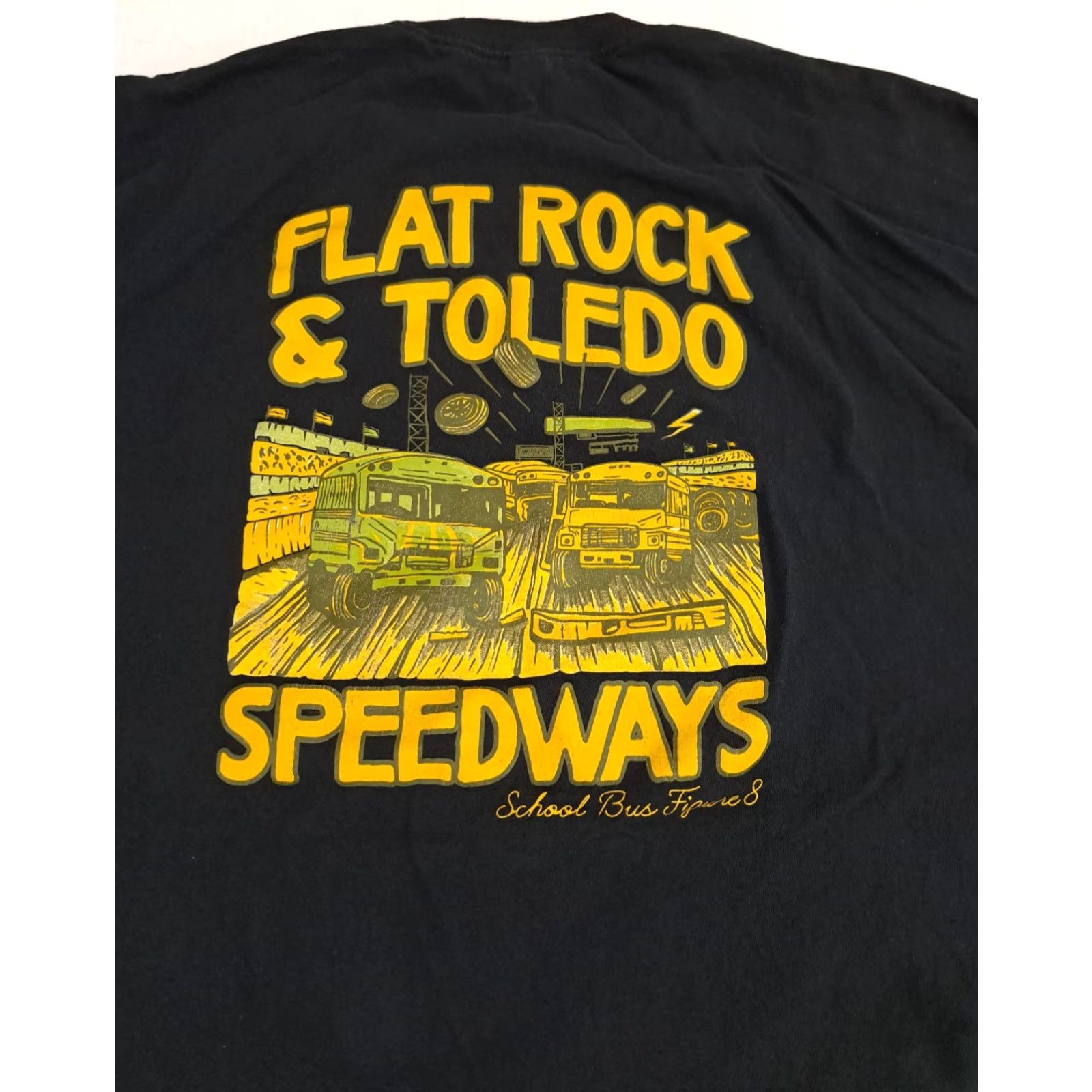 Gildan VINTAGE Gildan T-Shirt Black Cotton Short Sleeve Crew Neck 2XL Bus Rider Fifure 8 School Bus Race 2010-2019 Unisex Adults Summer Spring Children's? Size US XXL / EU 58 / 5 - 5 Thumbnail