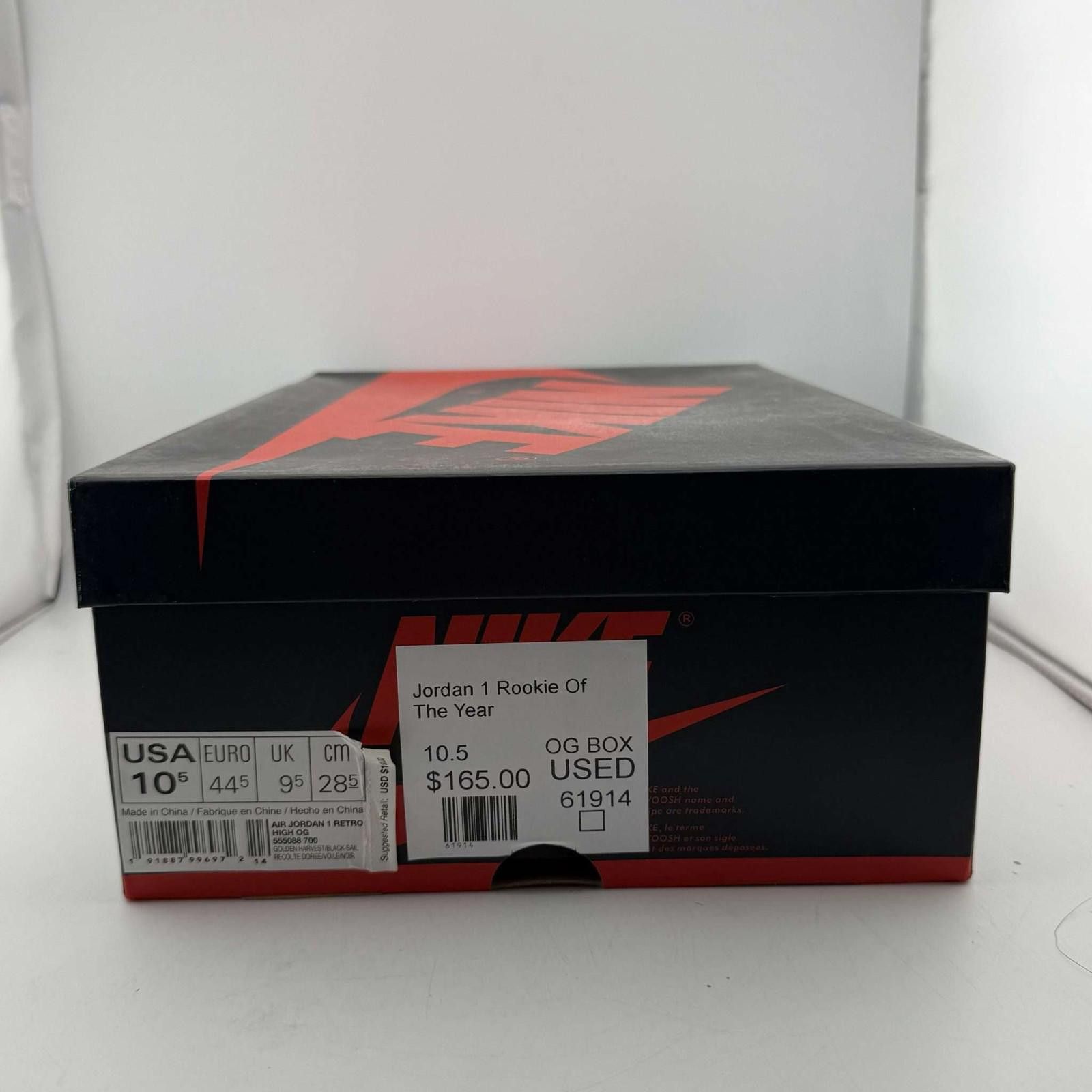 Jordan Brand Jordan 1 Rookie Of The Year 10.5 Used OG Box 555088-700 Size US 10.5 / EU 43-44 - 8 Thumbnail