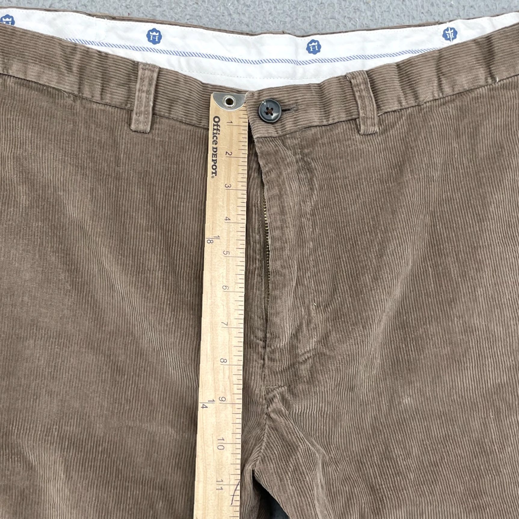 Haggar Haggar Corduroy Pants Mens 38x28 Brown Preppy Travel Chino 70s Academia Vintage Style 90s Office Casual Mens Size US 38 / EU 54 - 6 Thumbnail