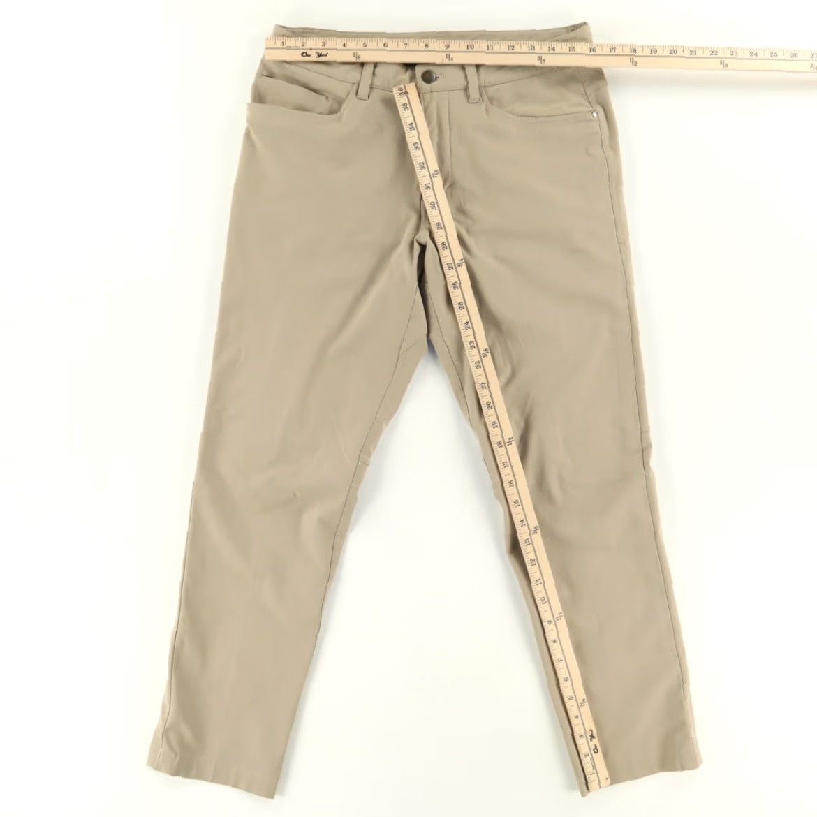 Lululemon Lululemon ABC Classic Warpstream Chino Pants Khaki Men 31 Size US 31 - 3 Thumbnail