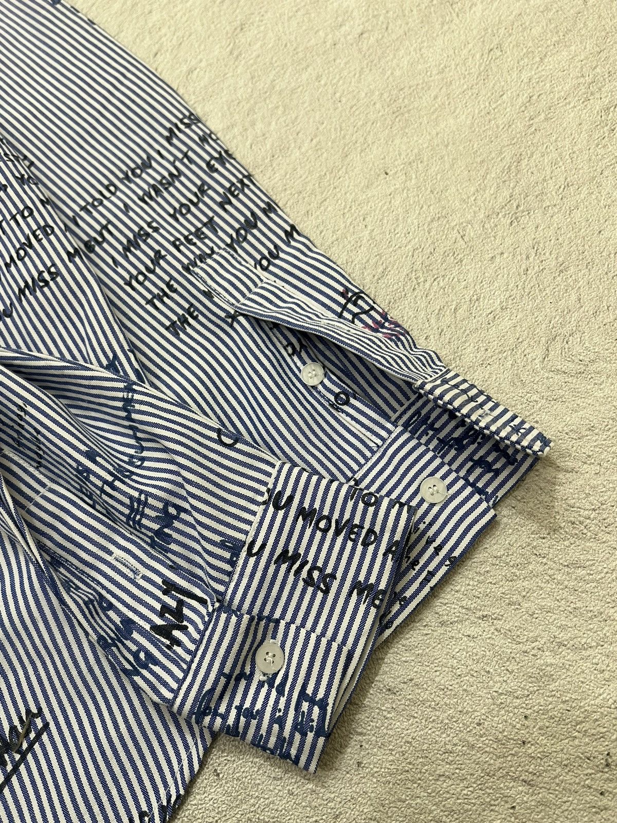 Comme des Garcons 2000s Archival Dsquared2 Poem Raf Beast Stripe Shirt y2k Lgb Size US M / EU 48-50 / 2 - 6 Thumbnail
