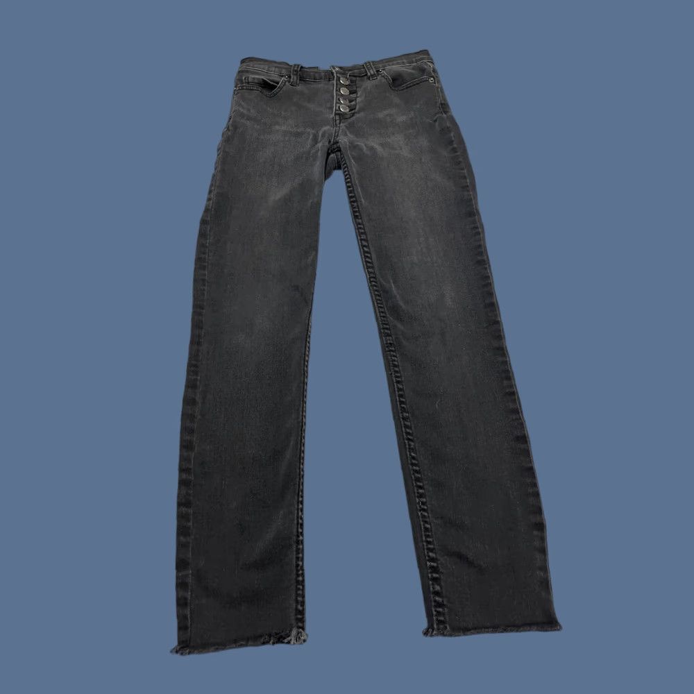 Free People FREE PEOPLE BLACK DENIM SKINNY JEANS 26 Womens Jeans Slim Stretchy Regular 26 Black Skinny Denim Size 26" / US 2 / IT 38 - 1 Thumbnail